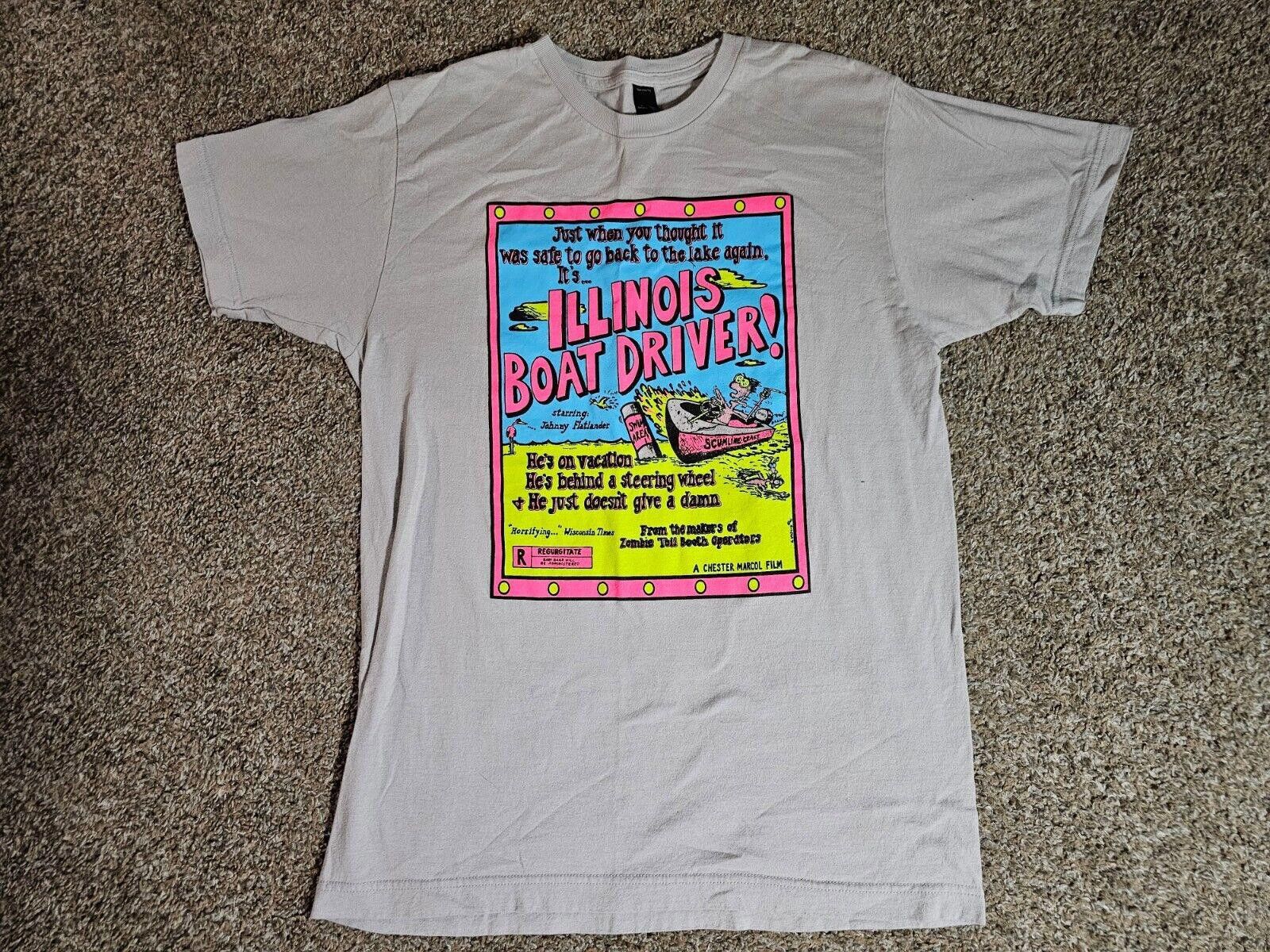 Tultex Illinois Boat Driver Funny Tshirt Movie Poster Inspired Sz M Size US M / EU 48-50 / 2 - 1 Thumbnail