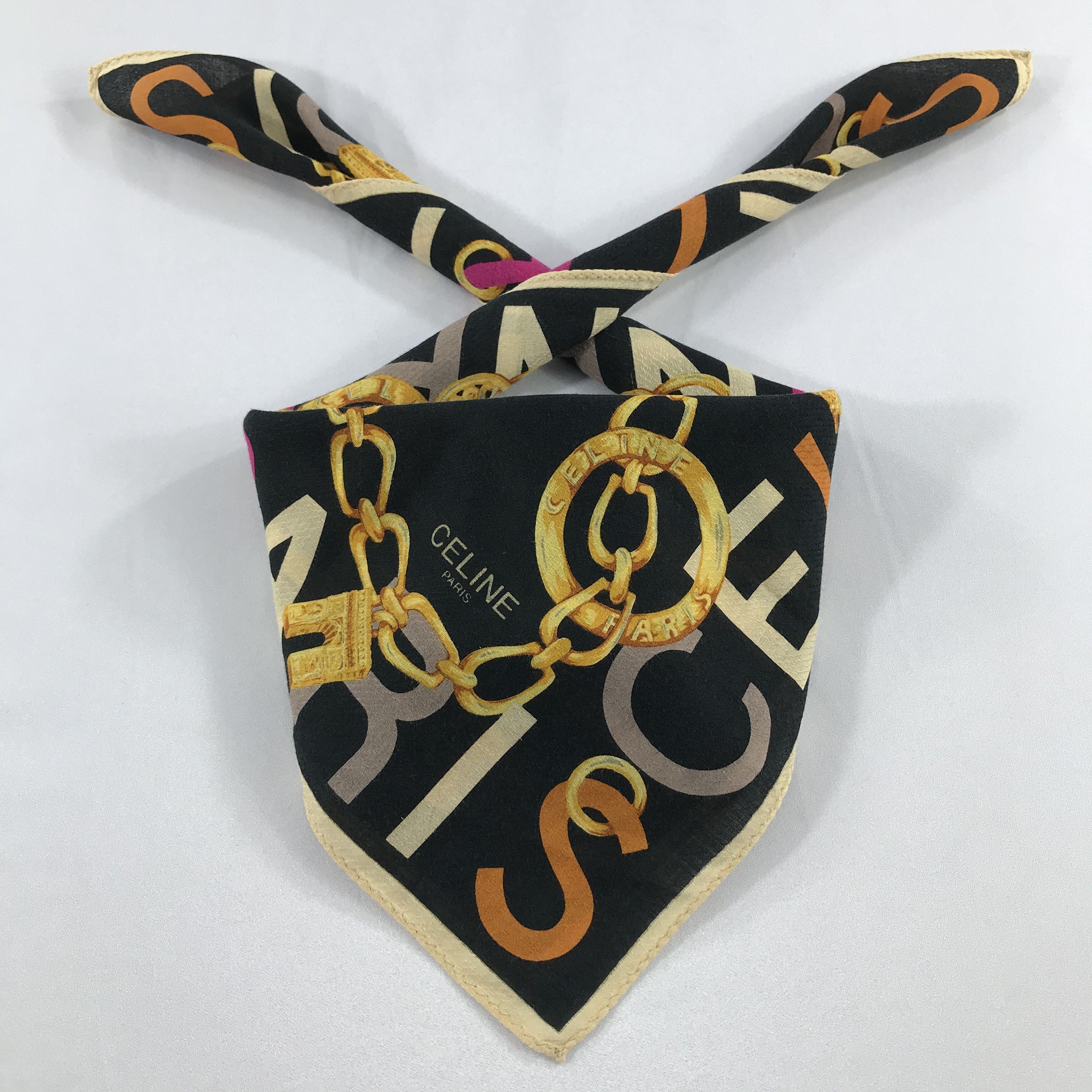 Celine × Vintage Celine Bandana / Handkerchief / Neckerchief - S1939 Size ONE SIZE - 3 Thumbnail