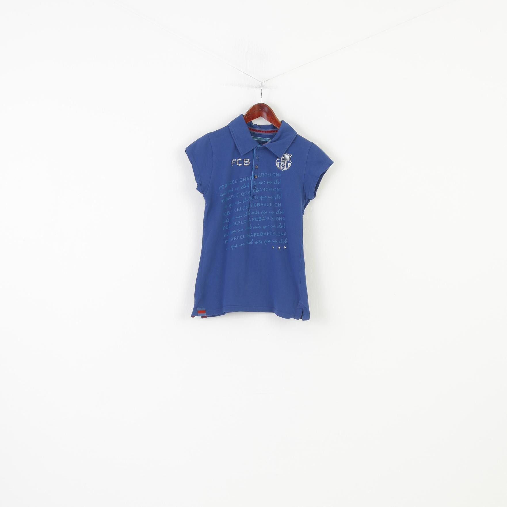 Other FC Barcelona Women L M Polo Shirt Graphic Blue Summer 10399 Size L / US 10 / IT 46 - 1 Thumbnail