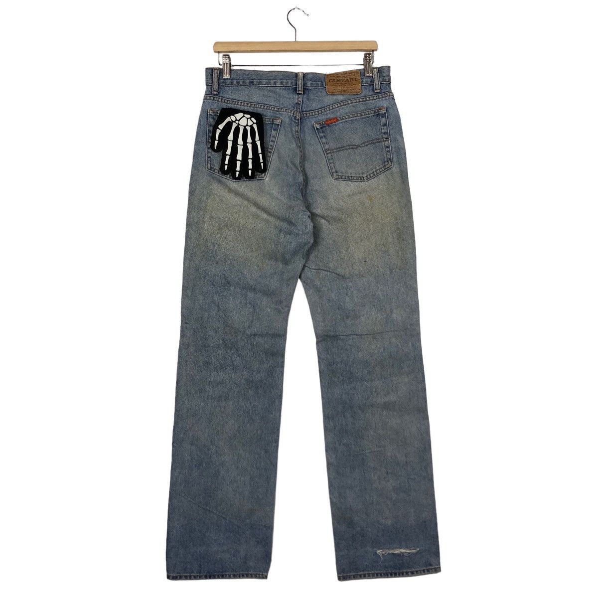 Japanese Brand 🔥90’s Vintage Distressed Denim GL Heart Japan Sugar Cane Size US 32 / EU 48 - 8 Thumbnail
