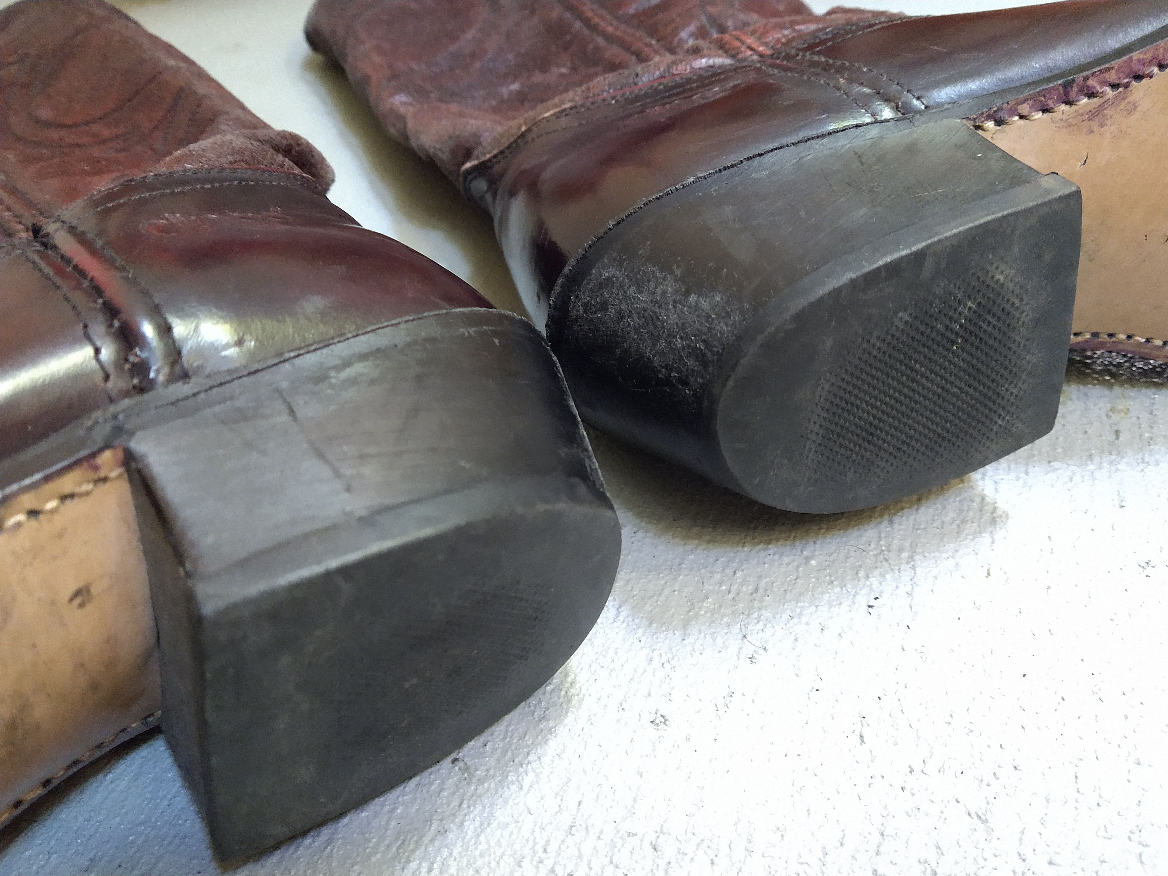 Genuine Leather Vintage Cowboy Boots Size 7 D Burgundy Red Leather Botas Size US 7 / EU 40 - 17 Thumbnail