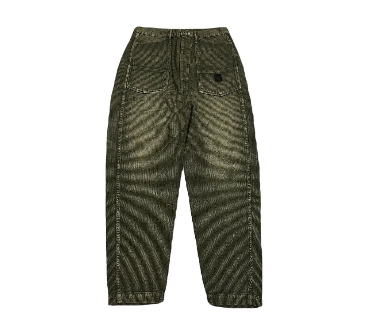 visvim size 1 21AW EIGER SANCTION PANTS DMGD Khaki Worn Arm