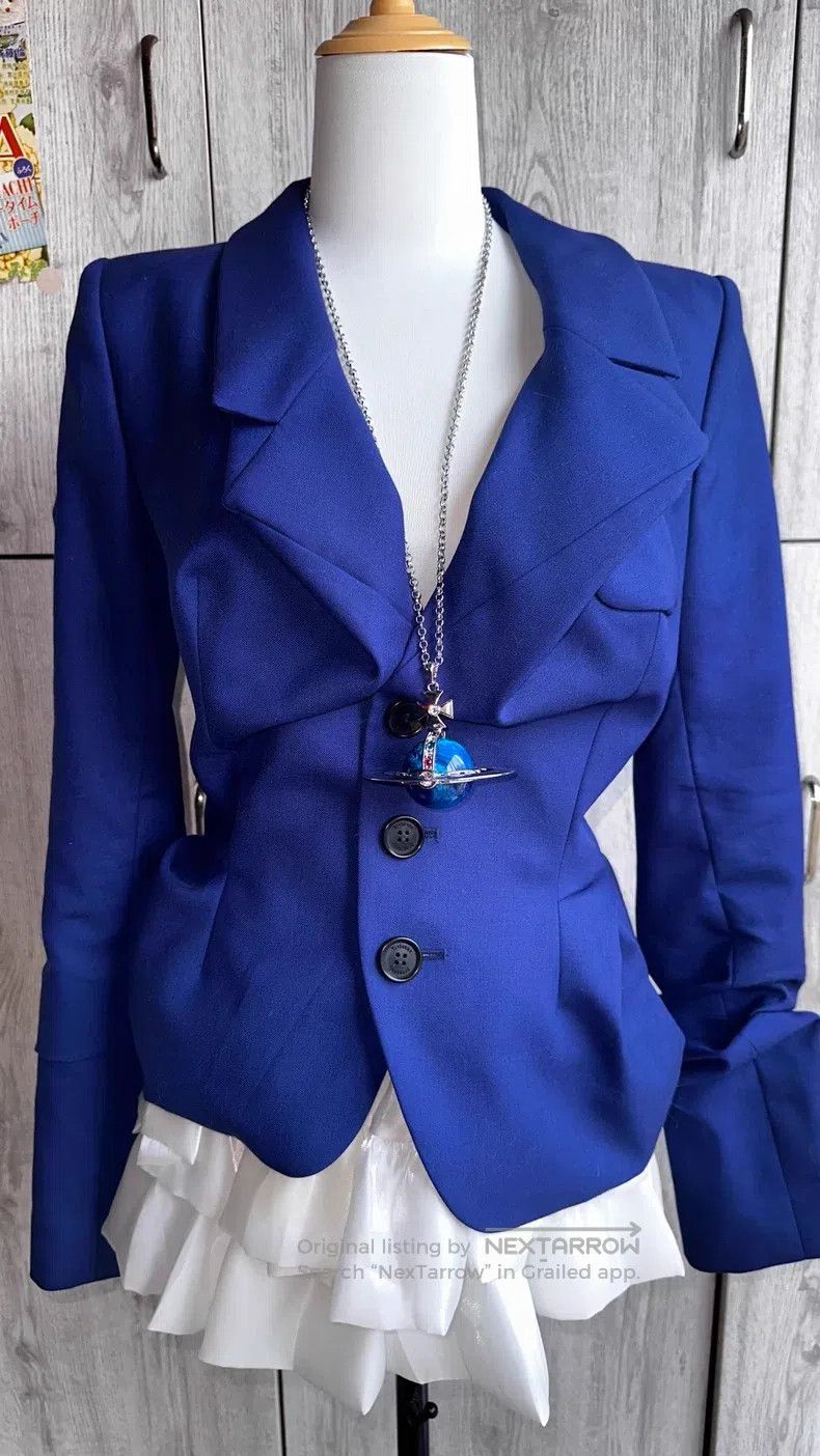 Vivienne Westwood Vivienne Westwood Drunken man's suit jacket, navy, classic Size M / US 6-8 / IT 42-44 - 2 Thumbnail