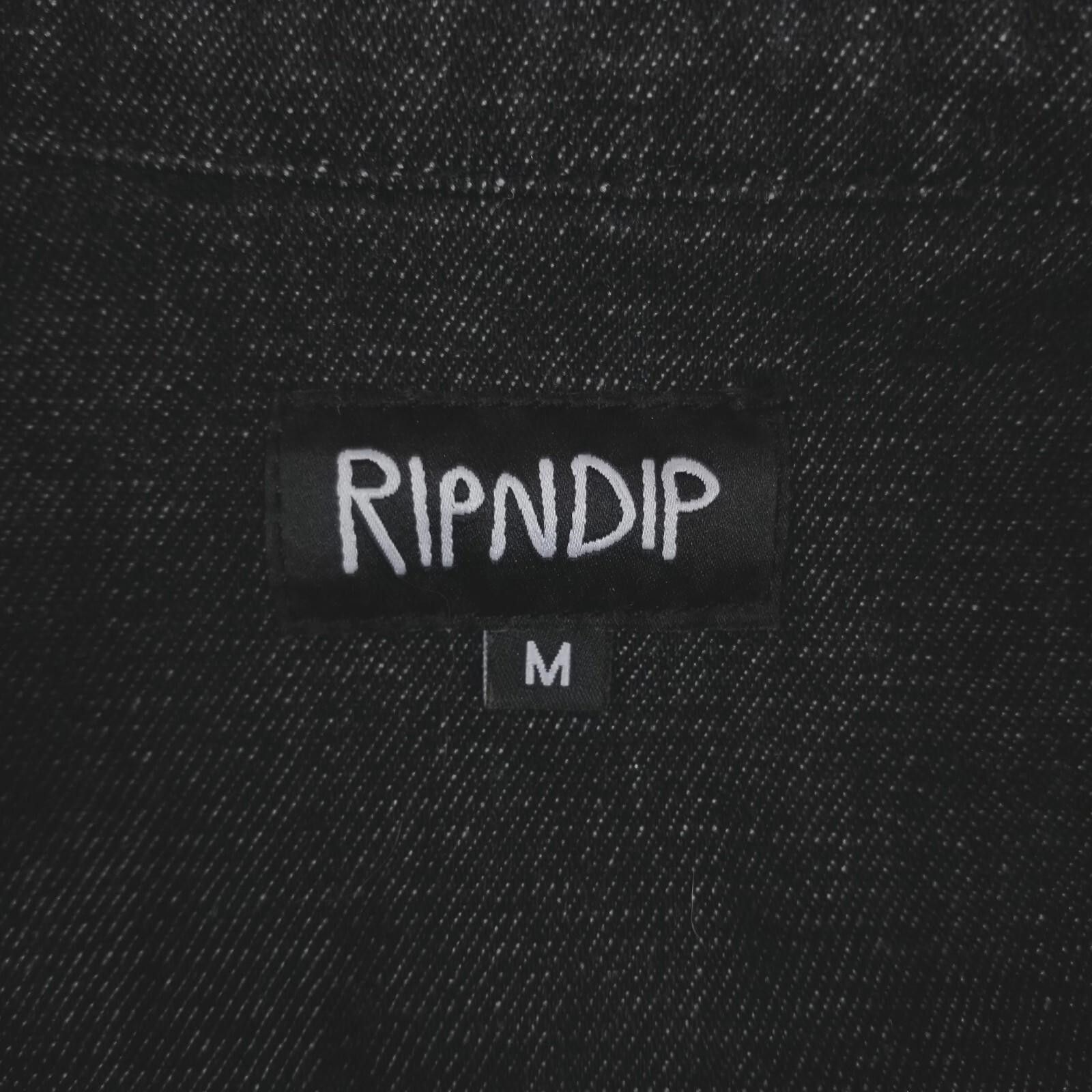 RIPNDIP Ripndip Eat me Embroidered Denim Jean Jacket Black Sz Medium Size US M / EU 48-50 / 2 - 9 Thumbnail