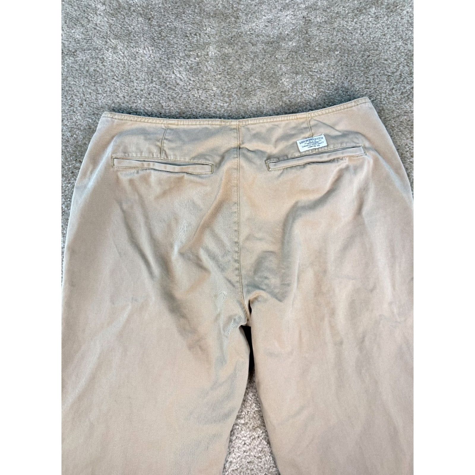 Abercrombie & Fitch Abercrombie & Fitch Womens Khaki Pants Size 14 34x30 Wide Leg Beige Casual Workwear Size 36" / US 14 / IT 50 - 5 Thumbnail