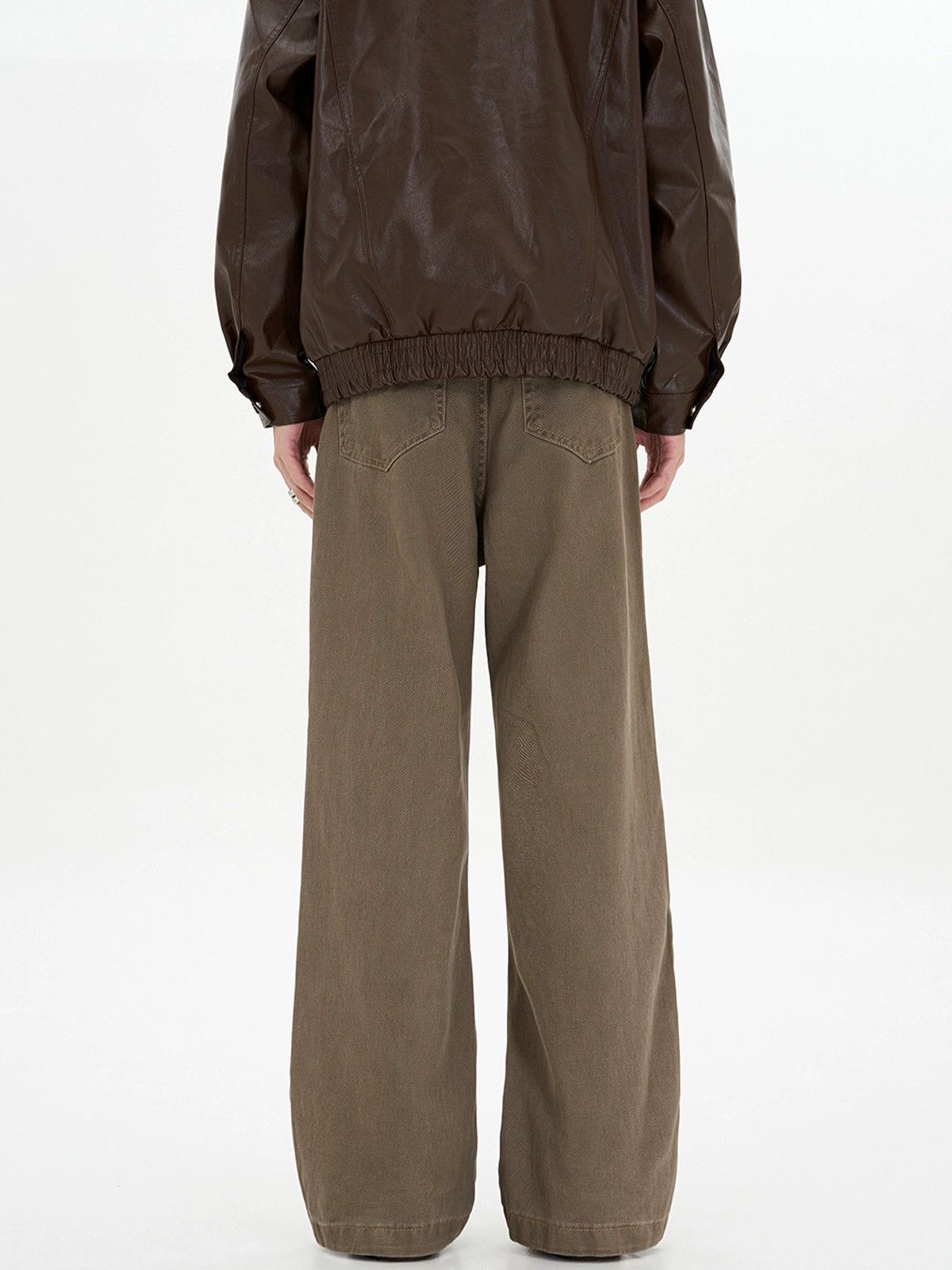 Jean Retro versatile Maillard men's straight brown jeans Size US 32 / EU 48 - 5 Thumbnail