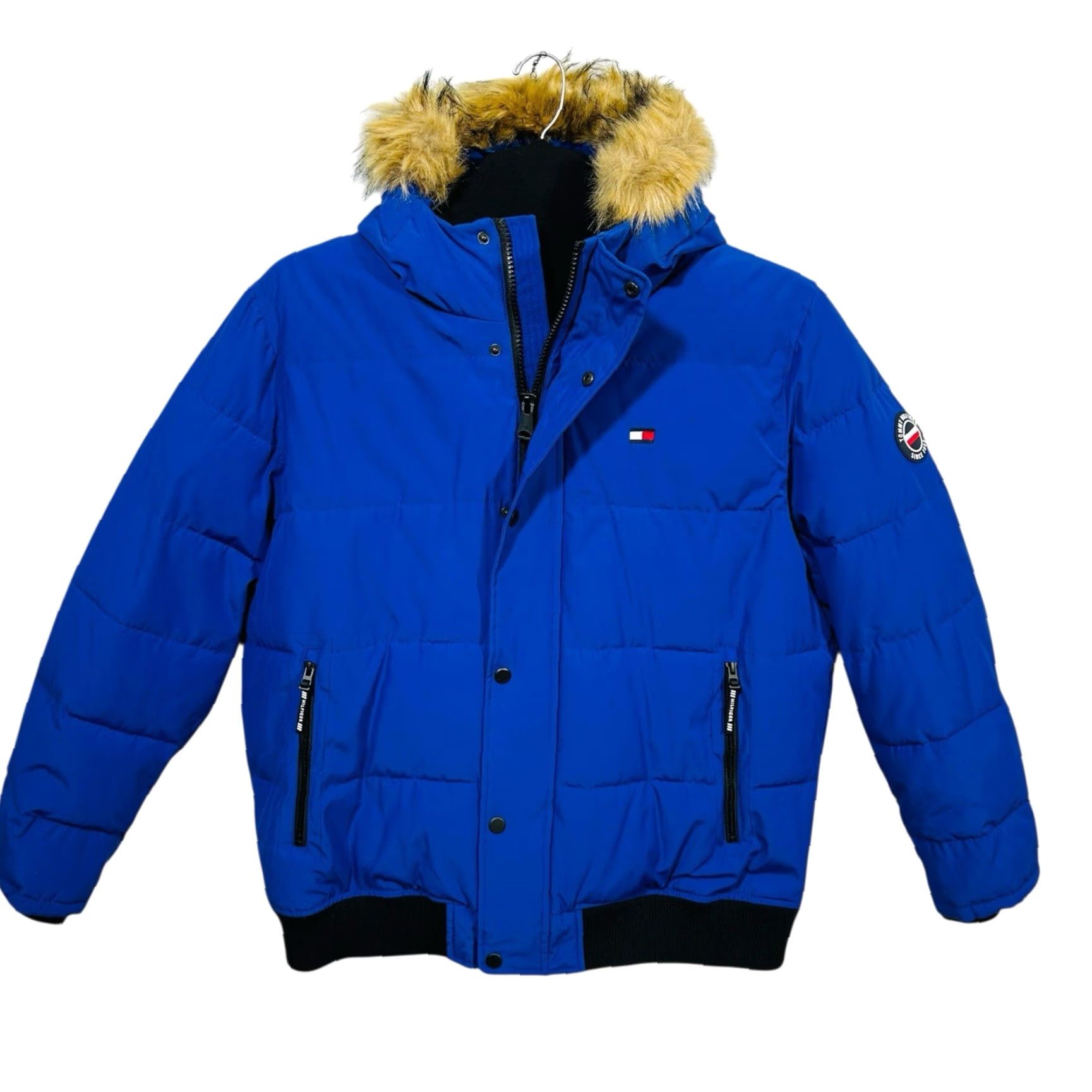 Tommy Hilfiger Tommy Hilfiger Mens Arctic Cloth Quilted Bomber Jacket XXL Atlantis Blue Size US XXL / EU 58 / 5 - 4 Thumbnail