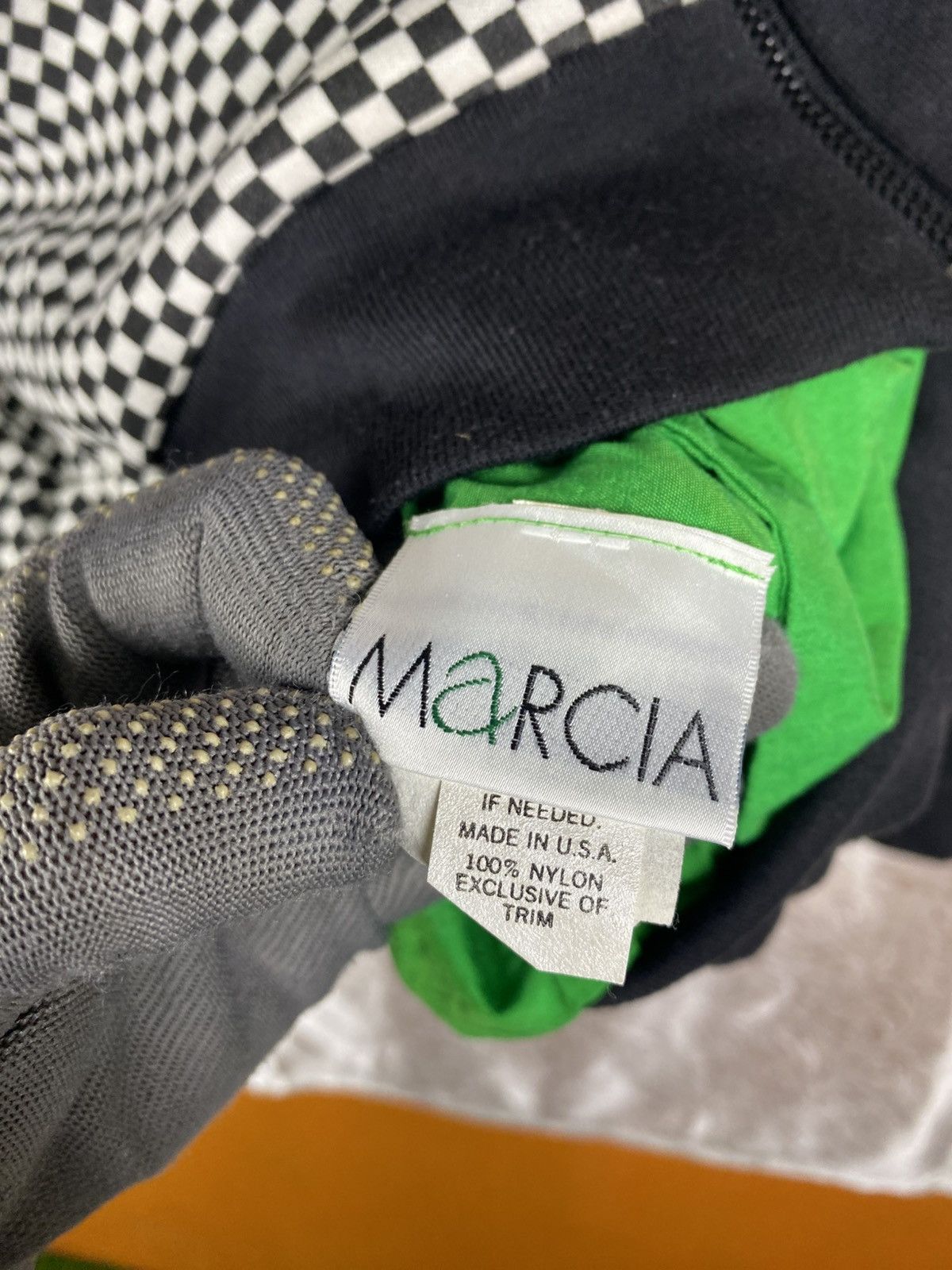 Vintage Vintage Marcia Checkerboard Bomber Black White Graphic Retro Size US XS / EU 42 / 0 - 6 Thumbnail