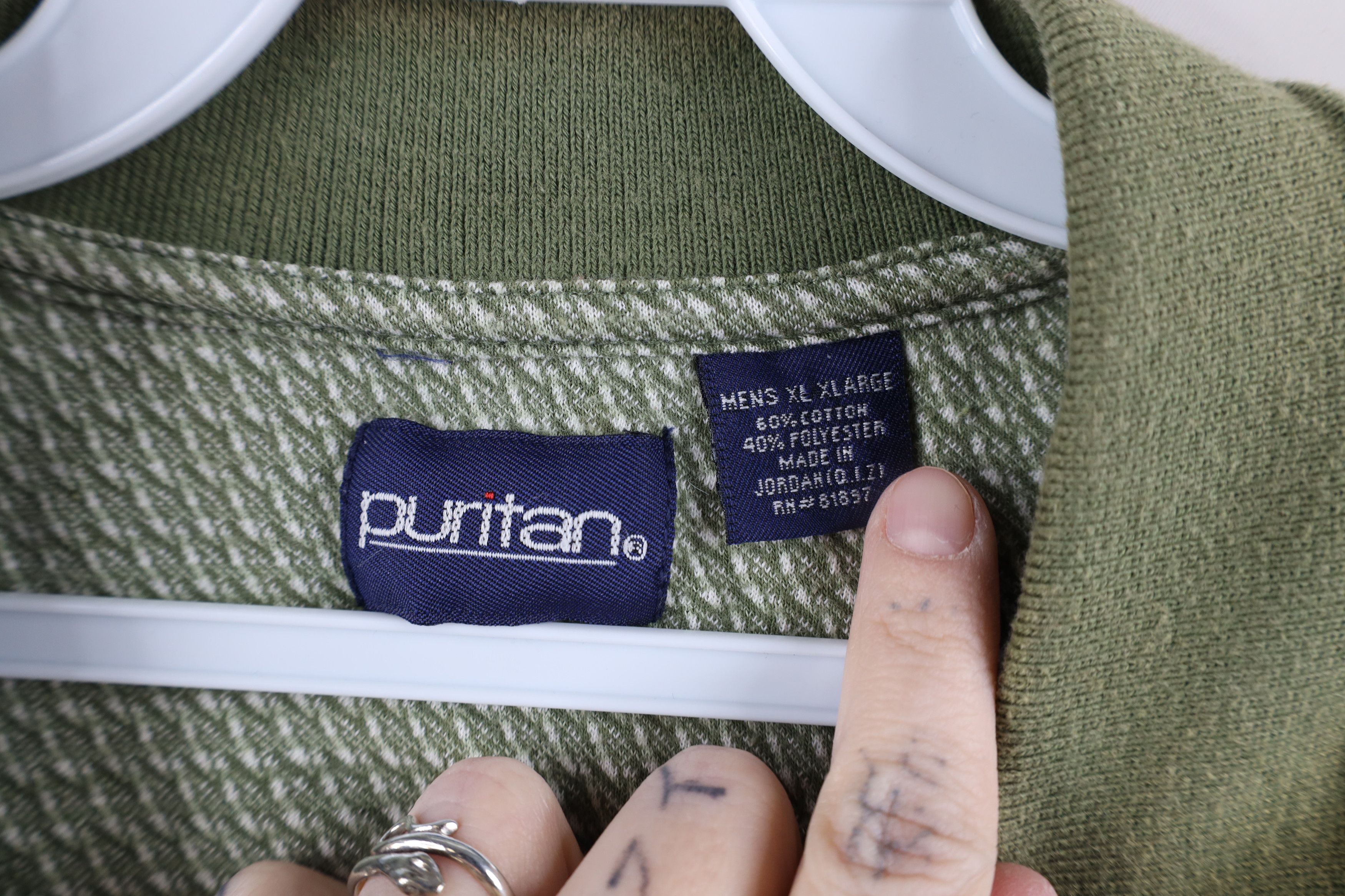 Vintage Vintage 90s Streetwear Knit Collared Golf Polo Shirt Green Size US XL / EU 56 / 4 - 5 Thumbnail