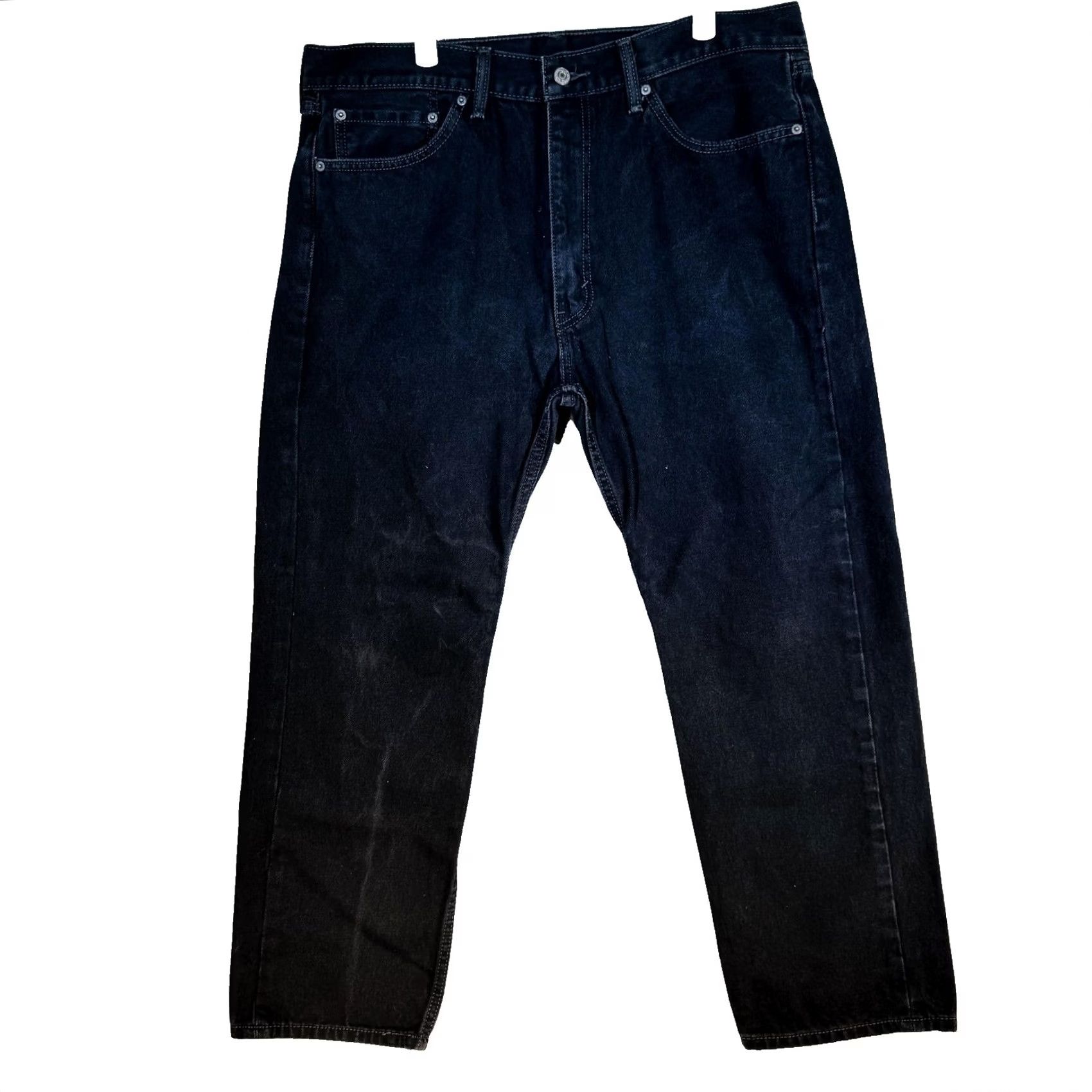 Levi's Levi'S 505 Jeans Mens Black Dark Wash 38x29 Straight Fit - Zip Fly Size US 38 / EU 54 - 5 Thumbnail