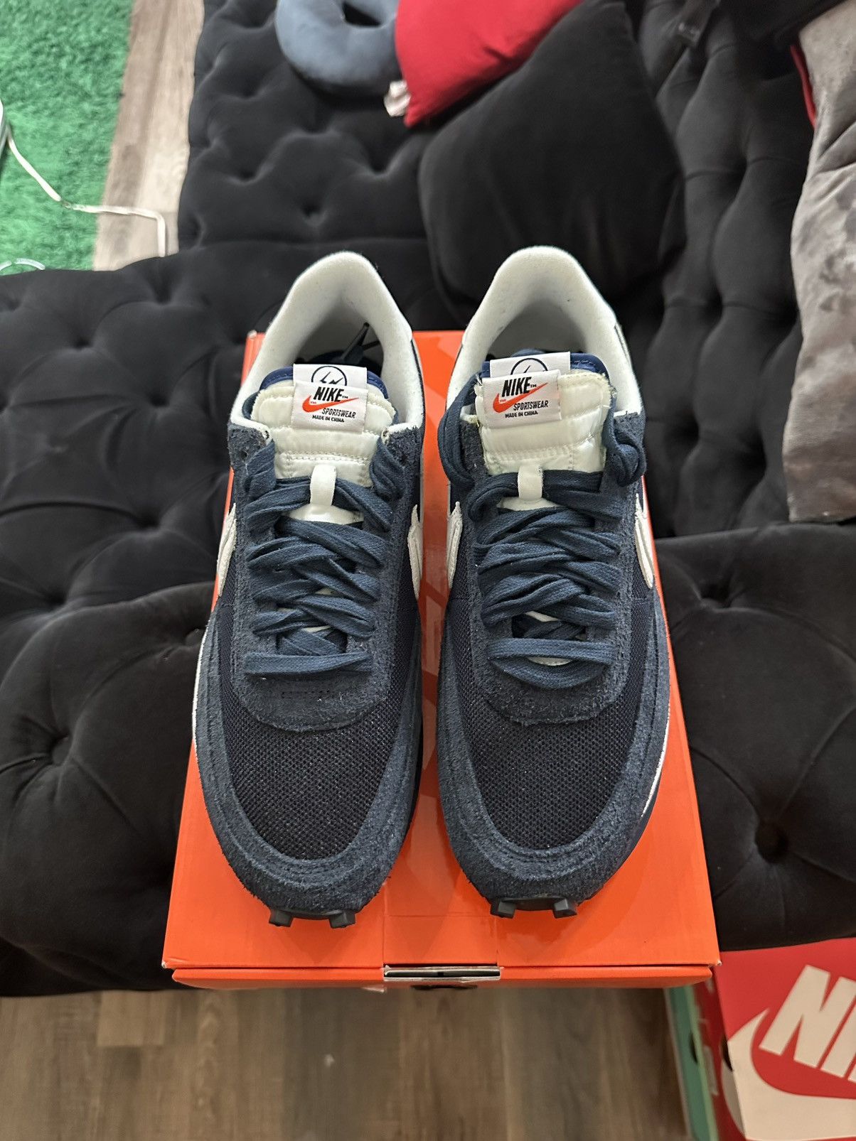 Nike Nike Sacai Fragment DH2684-400 Blue Waffle Men Sz 12 Used Size US 12 / EU 45 - 3 Thumbnail
