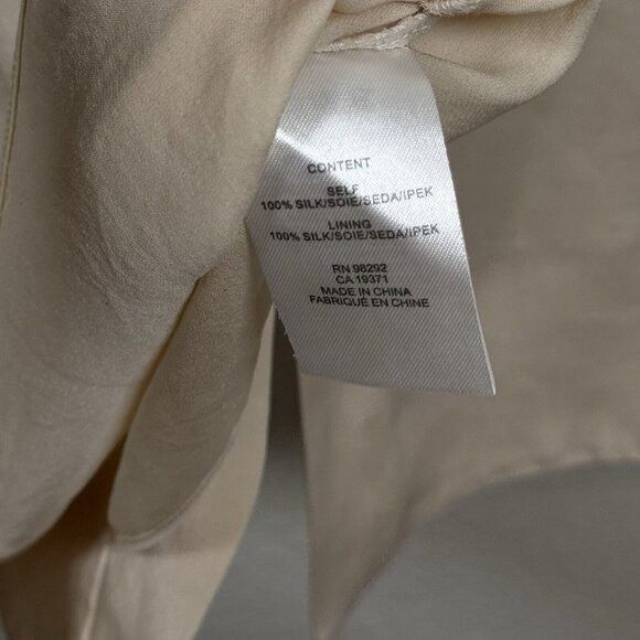 Designer × Tibi TIBI Tie-Belt Cream/Beige Women's Sz 4 Long Sleeve, Mock Nec Size S / US 4 / IT 40 - 12 Thumbnail