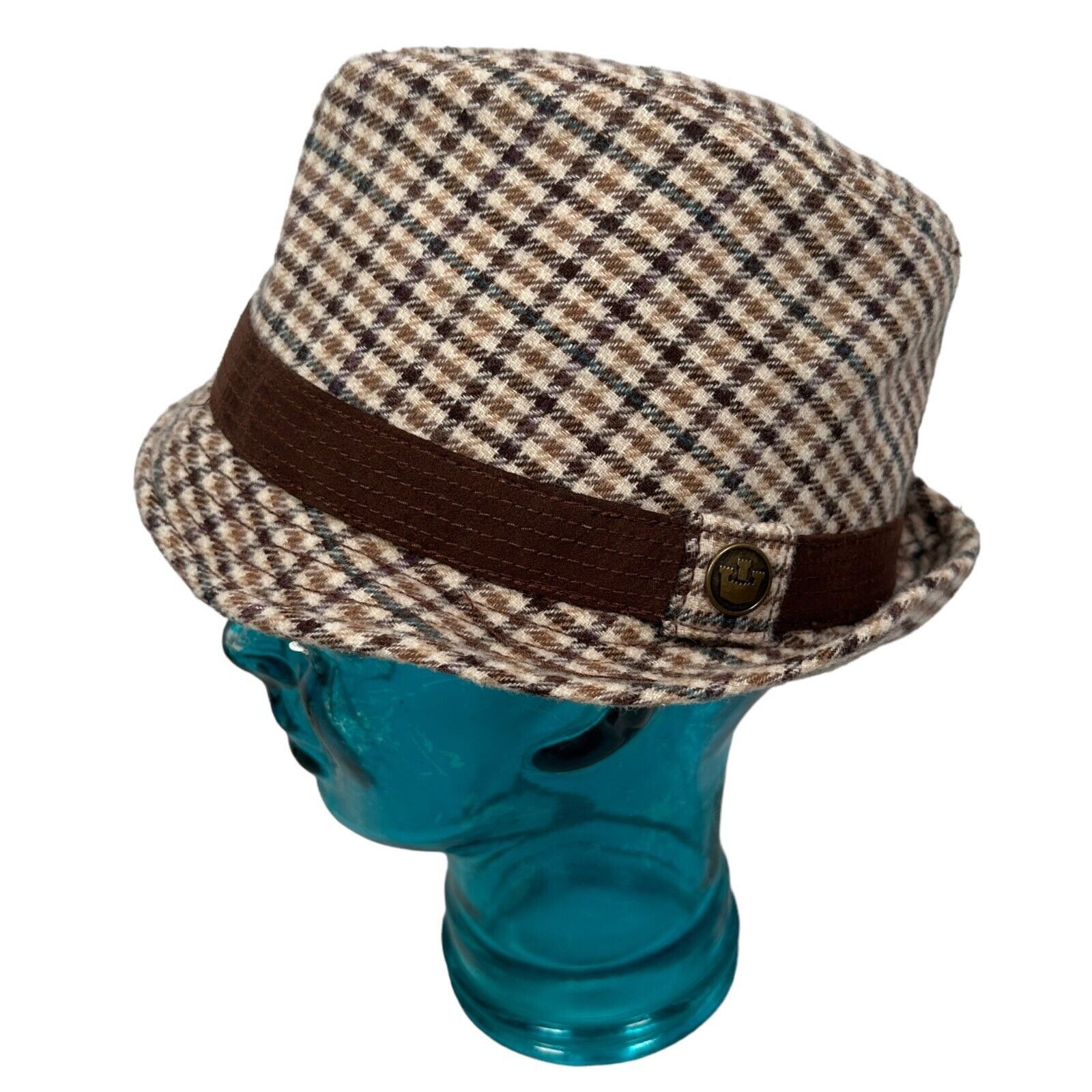 Goorin Bros. Goorin Bros Fedora Hat Medium Beige Brown Paid Band Trilby Size ONE SIZE - 3 Thumbnail