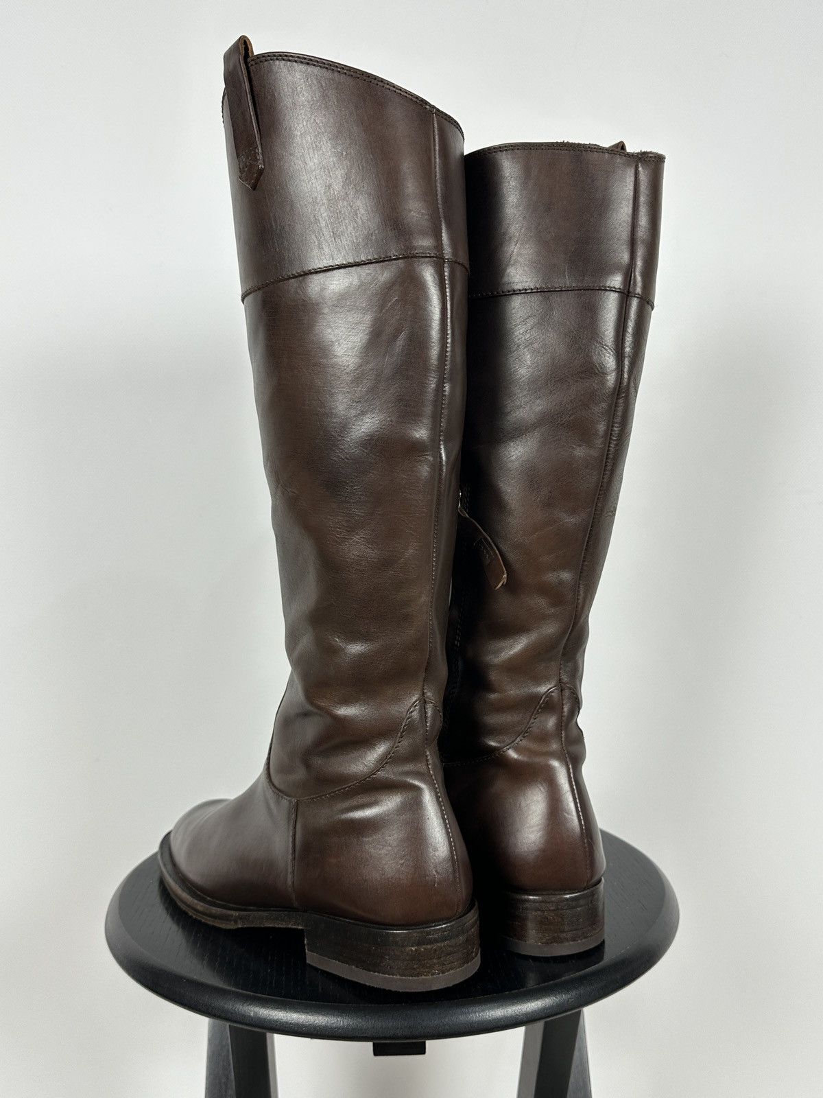Brunello Cucinelli Brunello Cucinelli Brown Leather Riding Boots Size US 10 / IT 40 - 3 Thumbnail