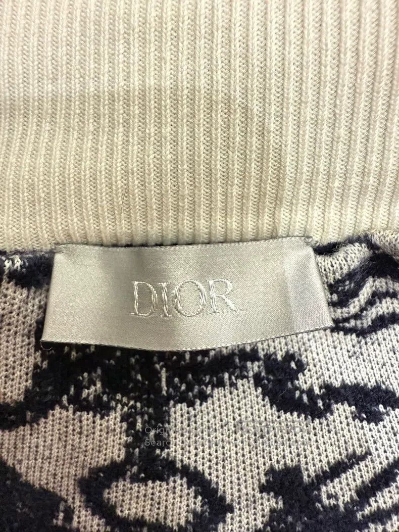 Dior Dior Black and white jacquard knitwear sweater Size S / US 4 / IT 40 - 4 Thumbnail