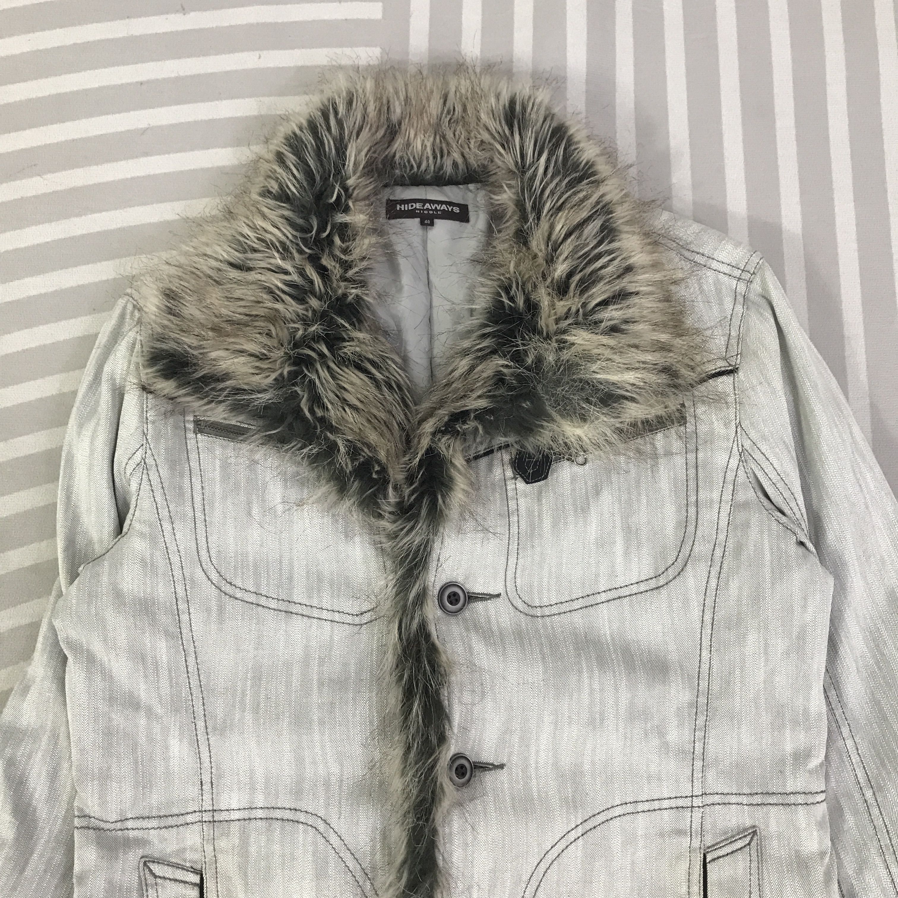 HIDEAWAYS Vintage Hideways Nicole Denim Fur Jacket K115B6 Size US M / EU 48-50 / 2 - 2 Thumbnail