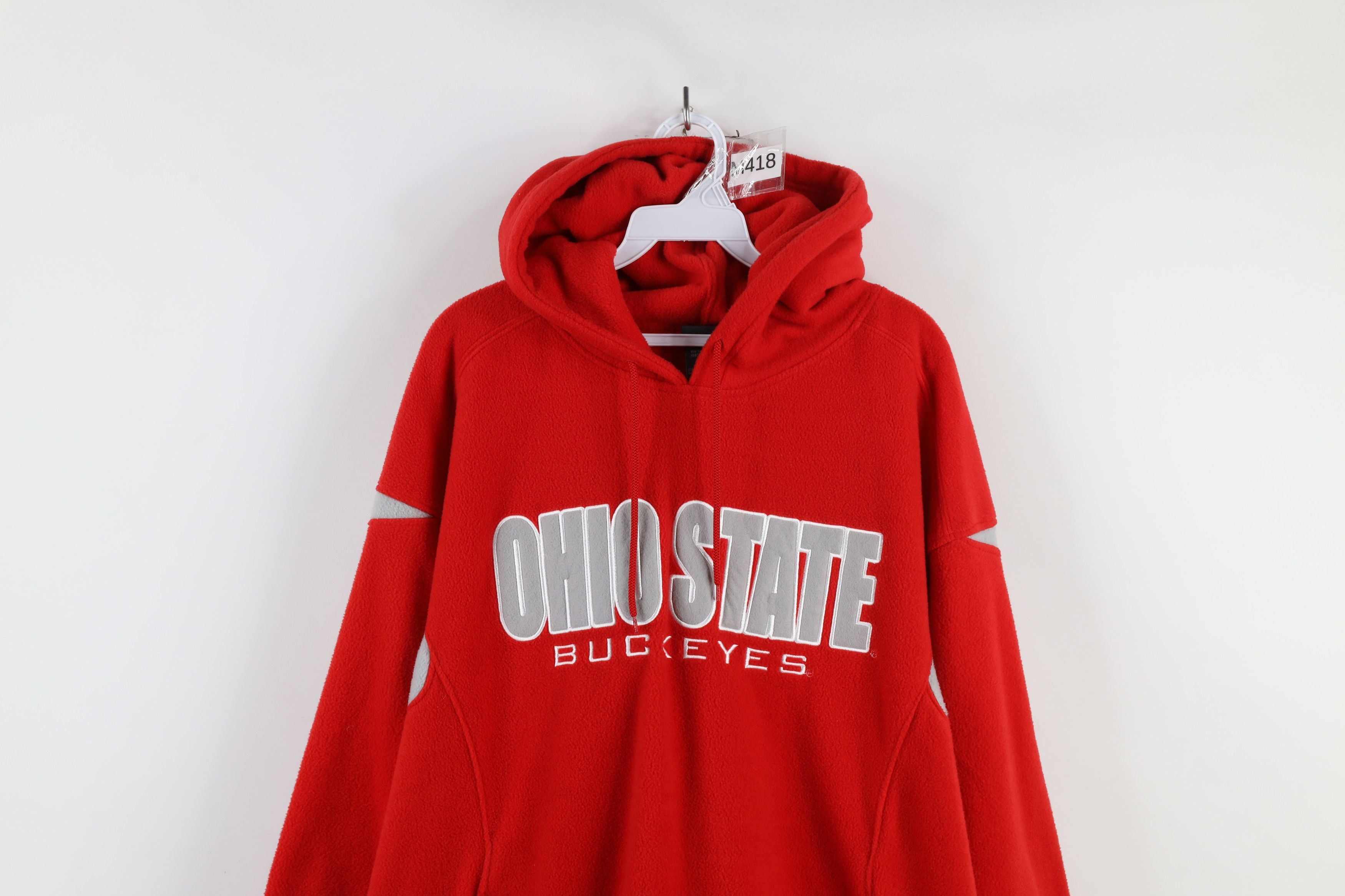 Vintage Vintage 90s Ohio State University Fleece Hoodie Sweatshirt Size US XL / EU 56 / 4 - 2 Thumbnail
