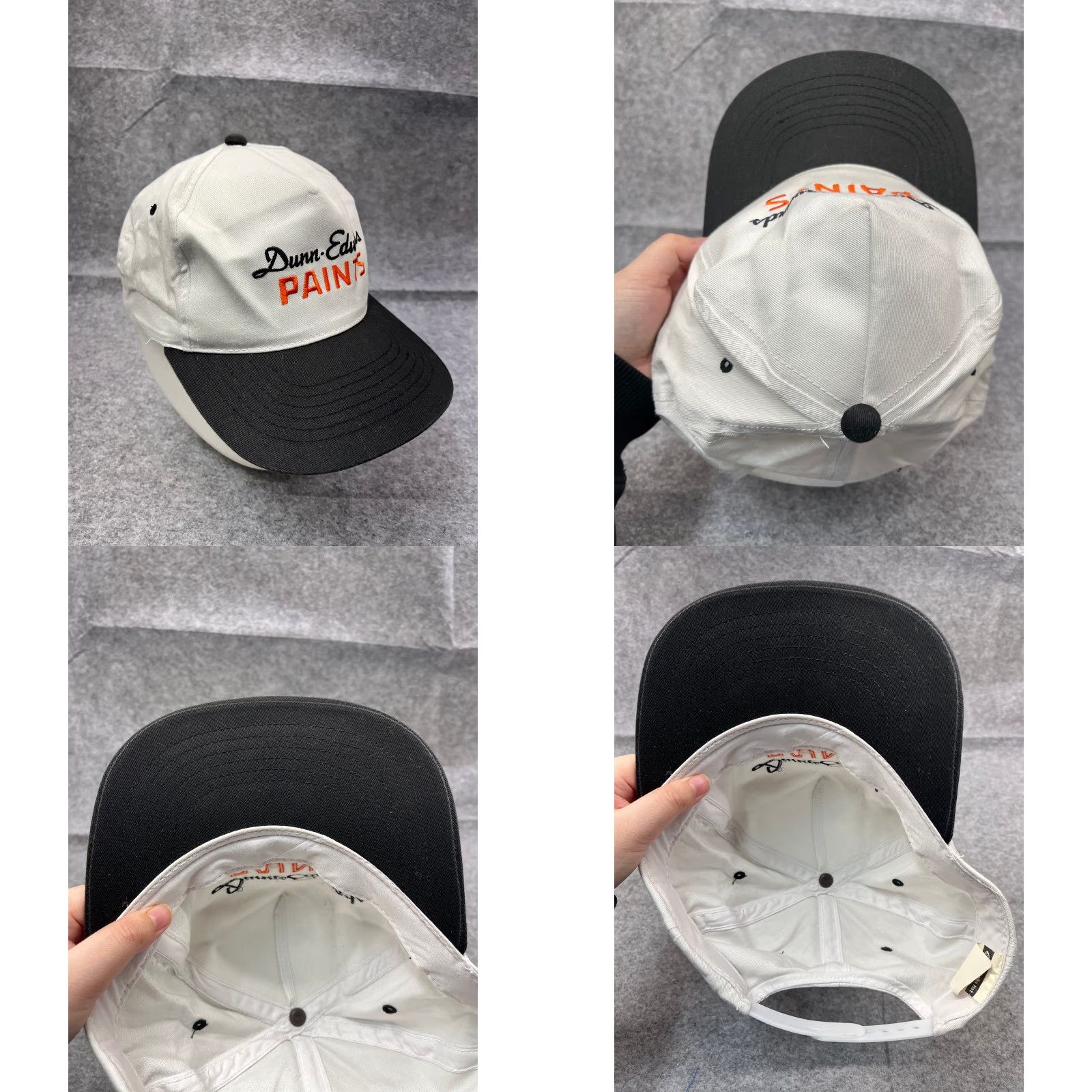 Vintage Dunn Edwards Paints Hat Cap Snap Back Adult One Size White Black Cotton Size ONE SIZE - 8 Thumbnail