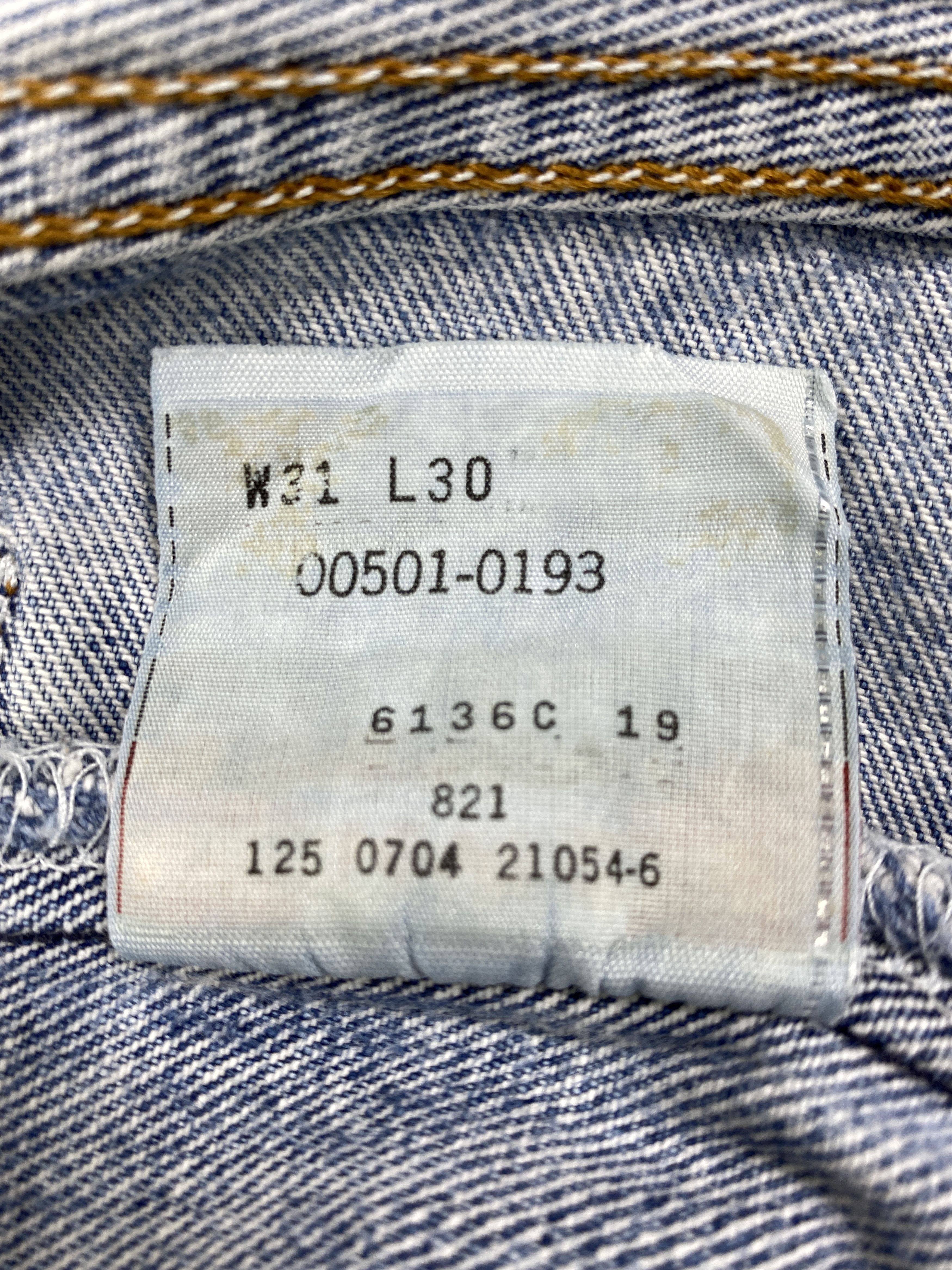 Japanese Brand Blue Vintage Levi's 501 Jeans 30x29.5 Denim -JN1519 Size US 30 / EU 46 - 9 Thumbnail