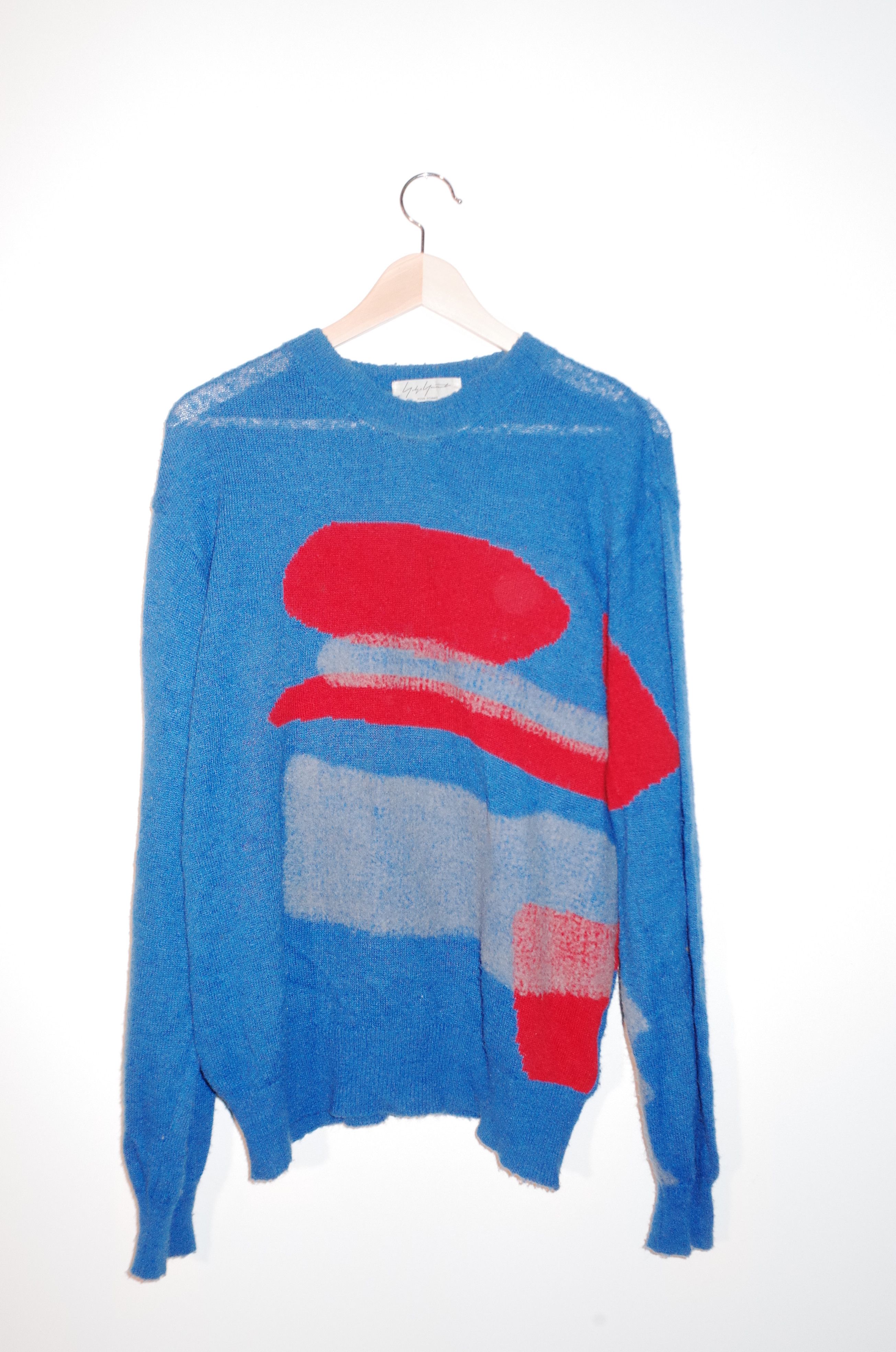 Yohji Yamamoto Yohji Yamamoto bright abstract graphic knit | Grailed
