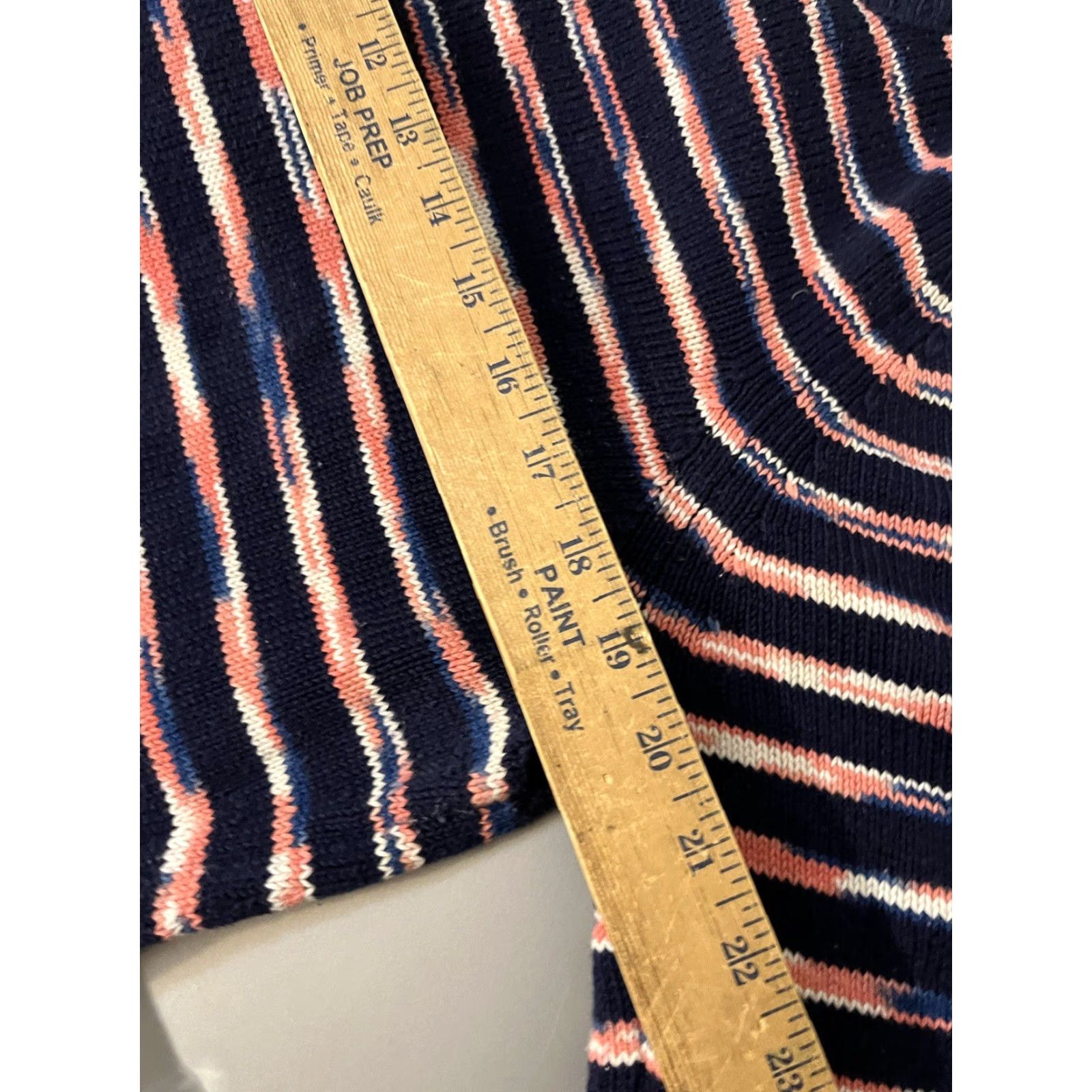 Gap GAP Striped Mock Neck Sweater Woman’s XL navy coral cotton blend Size XL / US 12-14 / IT 48-50 - 5 Thumbnail