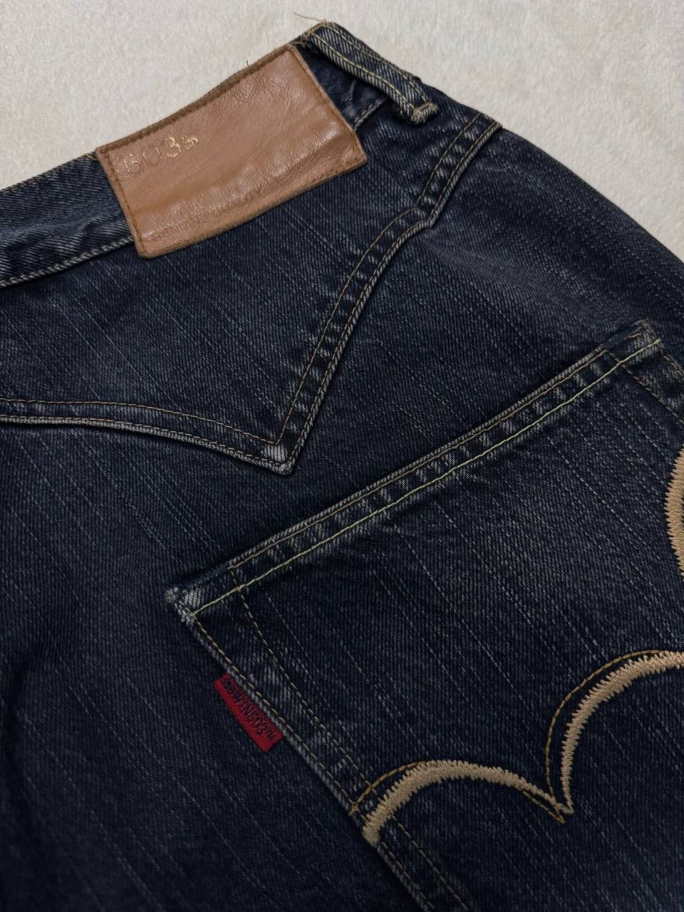 Edwin INSANE 90s Style Edwin 503 Rusty Sand Washed Dark Jeans Size US 32 / EU 48 - 17 Thumbnail