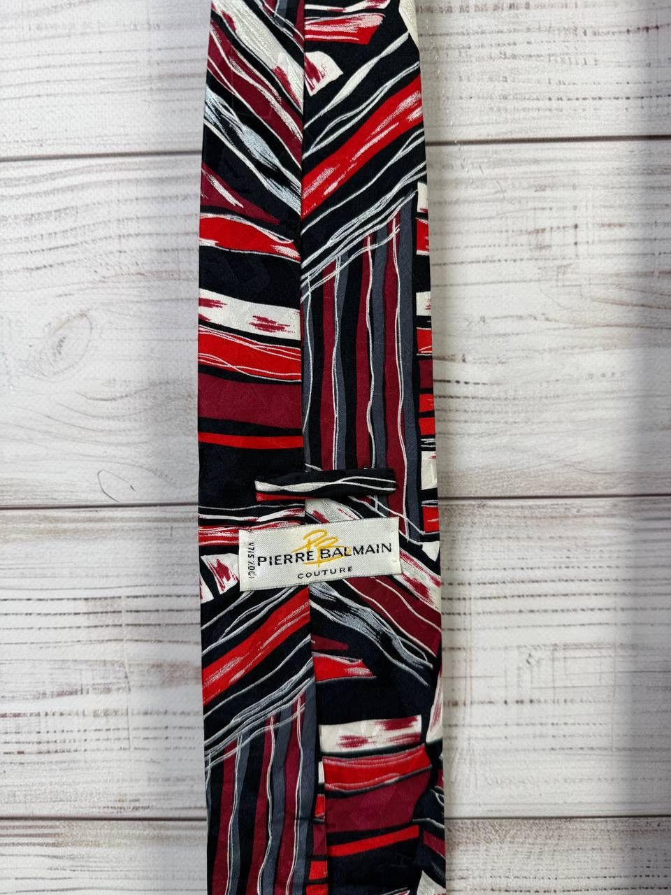 Pierre Balmain Pierre Balmain Tie Red Blue Black Silver White Silk Necktie Size ONE SIZE - 8 Thumbnail