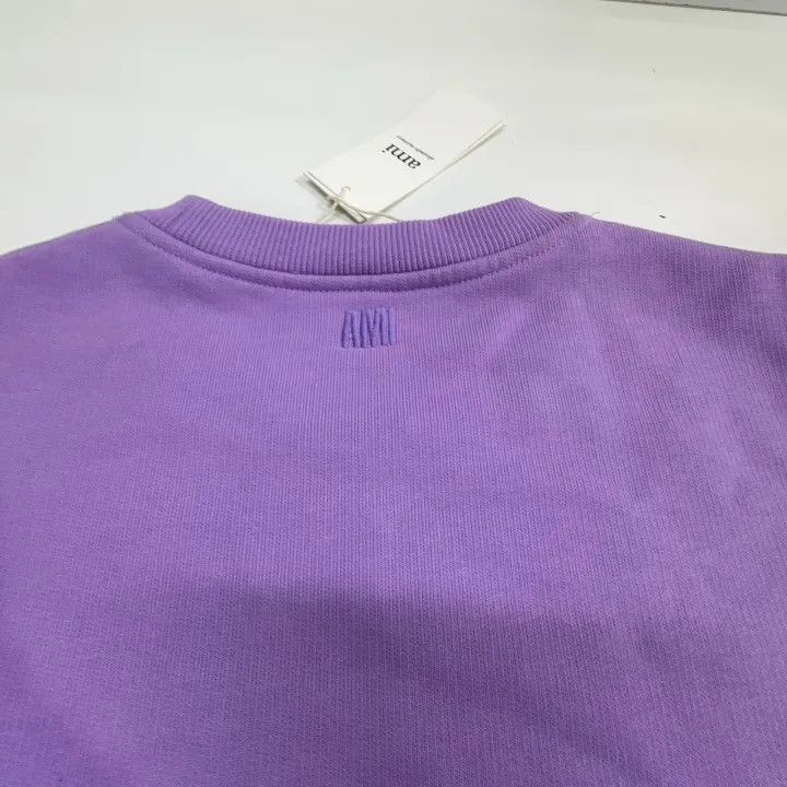 AMI AMIPARIS SS21 Purple Logo Embroidered Sweatshirt -2507 Size US M / EU 48-50 / 2 - 9 Thumbnail