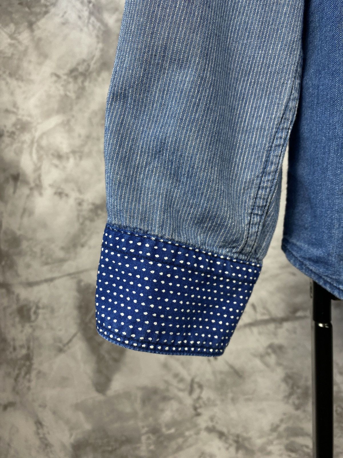 FDMTL Fdmtl blue shirt patch work Japanese Tokyo Japan streetwear Size US L / EU 52-54 / 3 - 8 Thumbnail