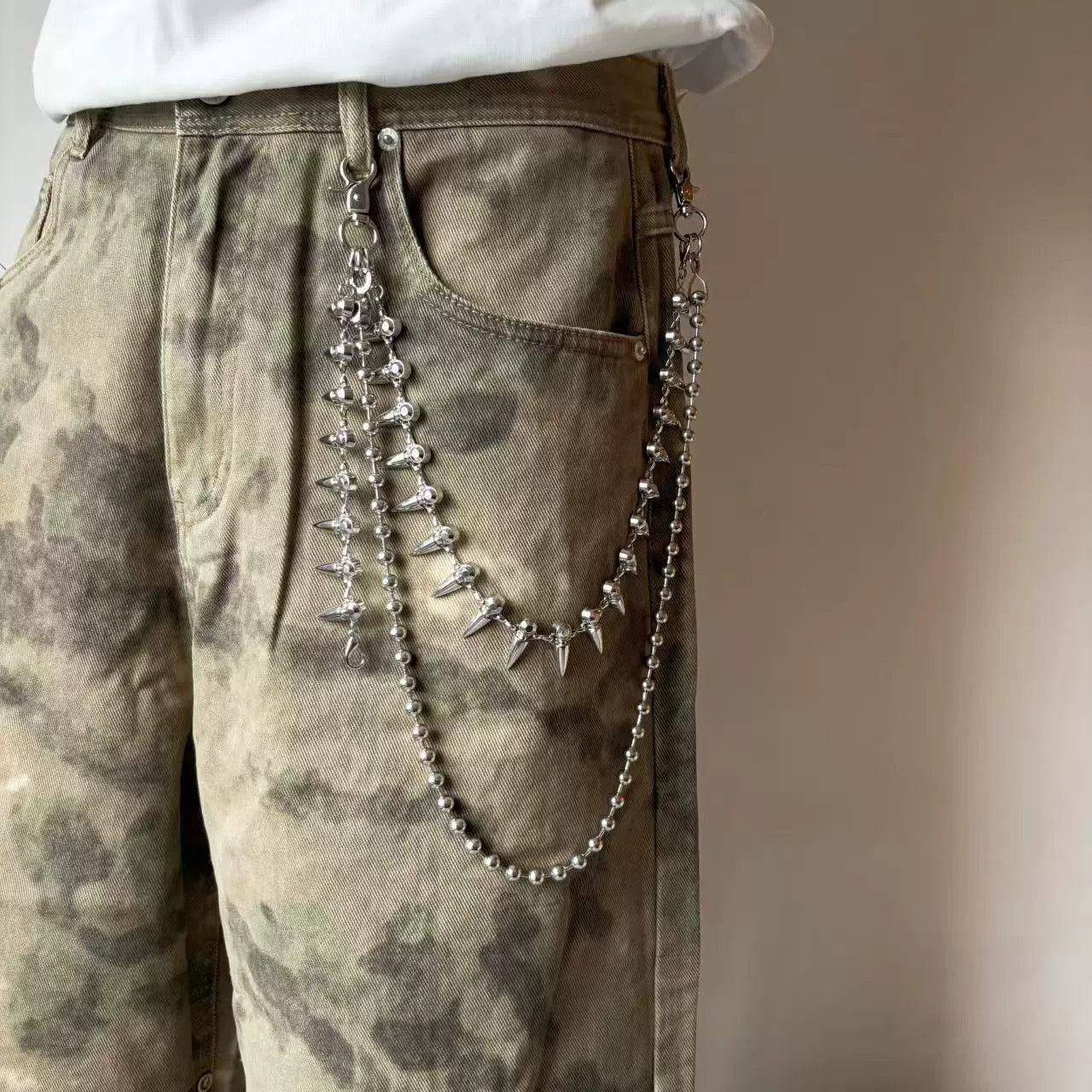Vintage Retro hip-hop punk style jeans waist chain Size ONE SIZE - 1 Thumbnail
