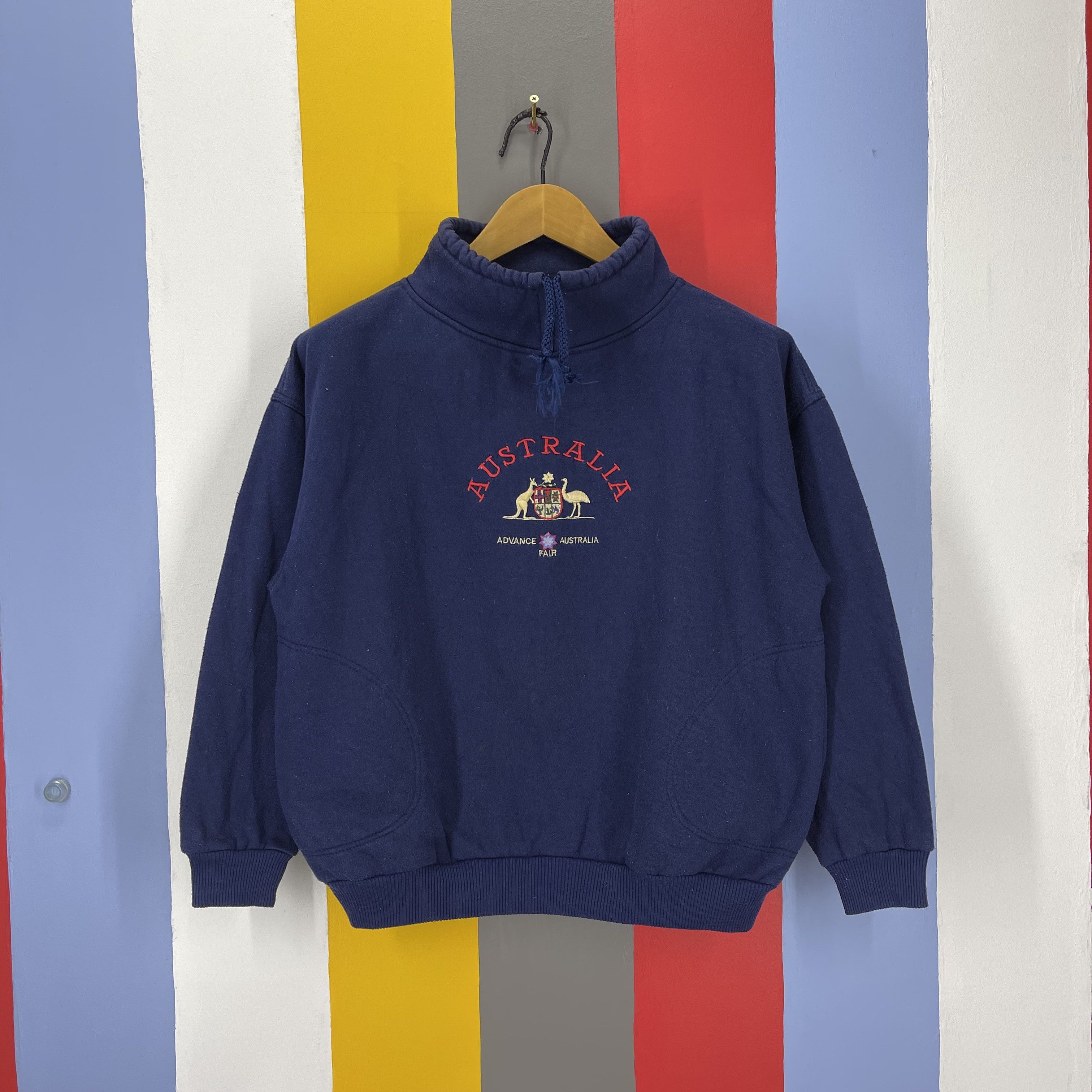 Vintage 90s Vintage AUSTRALIA Turtle Neck Sweatshirt #1130/AN Size M / US 6-8 / IT 42-44 - 1 Thumbnail