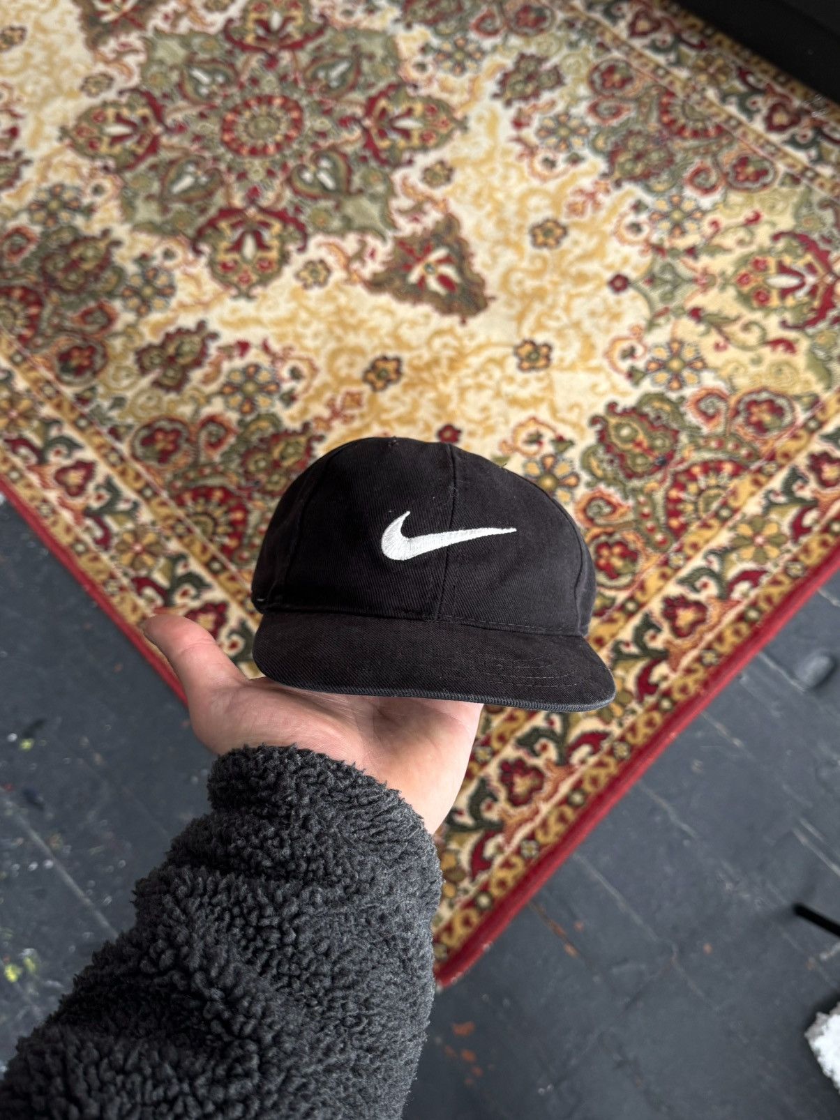 Nike Vintage Nike Big Swoosh Black Snapback Cap Size ONE SIZE - 11 Thumbnail