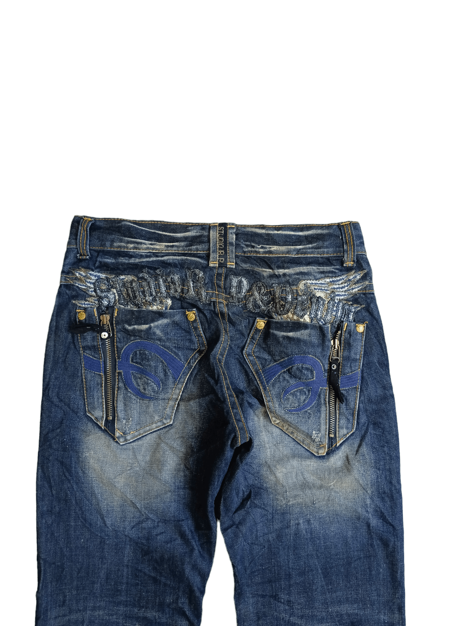 Japanese Brand SiCK RUSTY STUDIO RP WING EMBROIDED DENIM PANTS Size US 31 - 5 Thumbnail