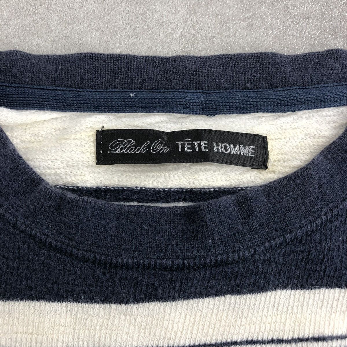 Issey Miyake × Tete Homme Vintage Tete Homme by Issey Miyake Striped Sweatshirt Size US M / EU 48-50 / 2 - 5 Thumbnail