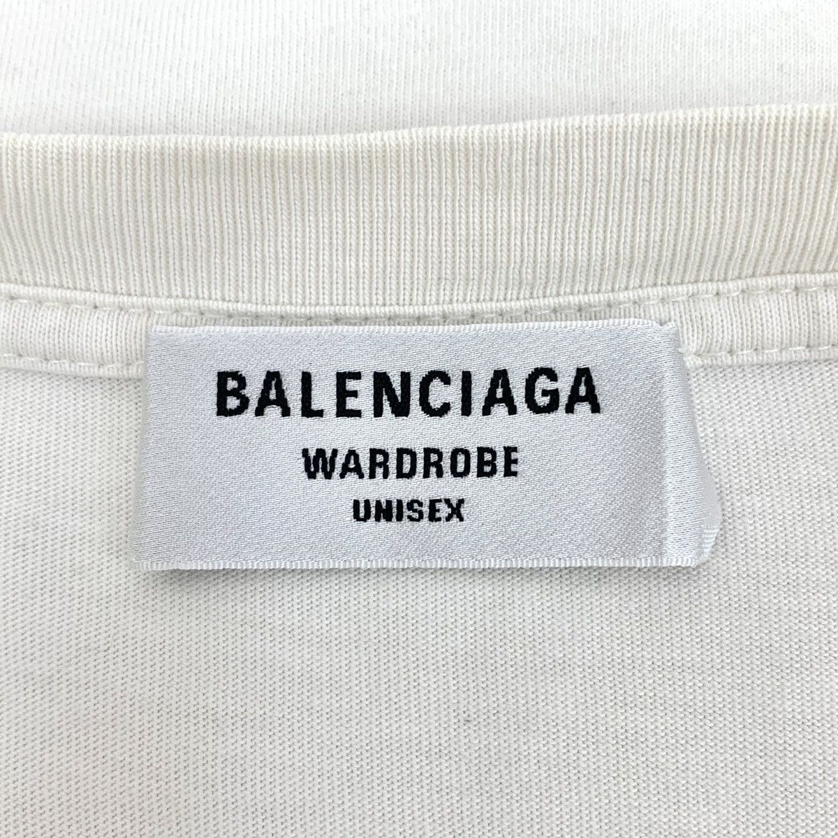 Balenciaga Balenciaga White Logo Embroidered Crew Neck T-shirt K26WX Size XS / US 0-2 / IT 36-38 - 5 Thumbnail
