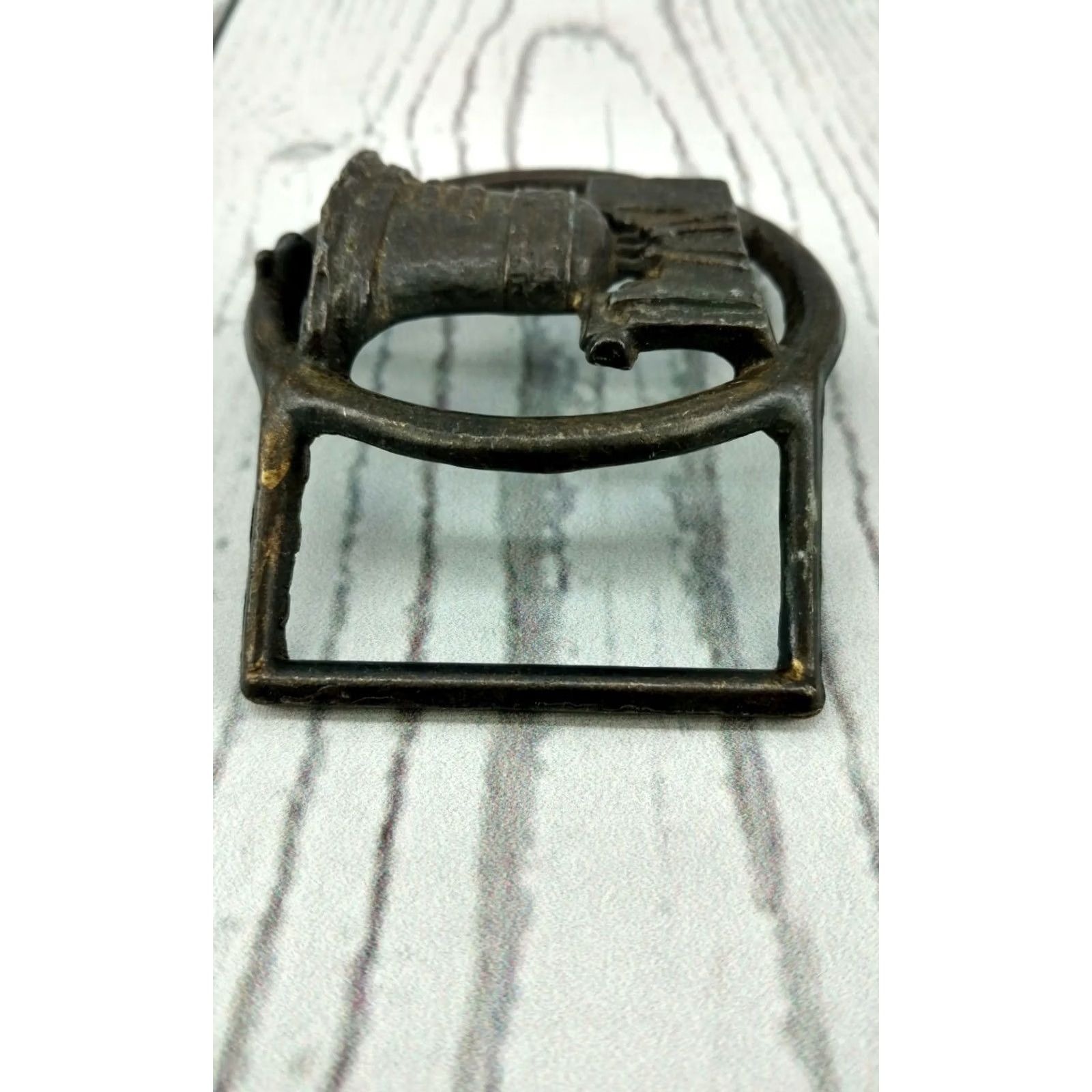 Vintage LIBERTY BELL PASS STOW SYMBOL OF AMERICAN INDEPENDENCE Vintage Belt Buckle Mens Gray 2.75" Diameter Size ONE SIZE - 4 Thumbnail
