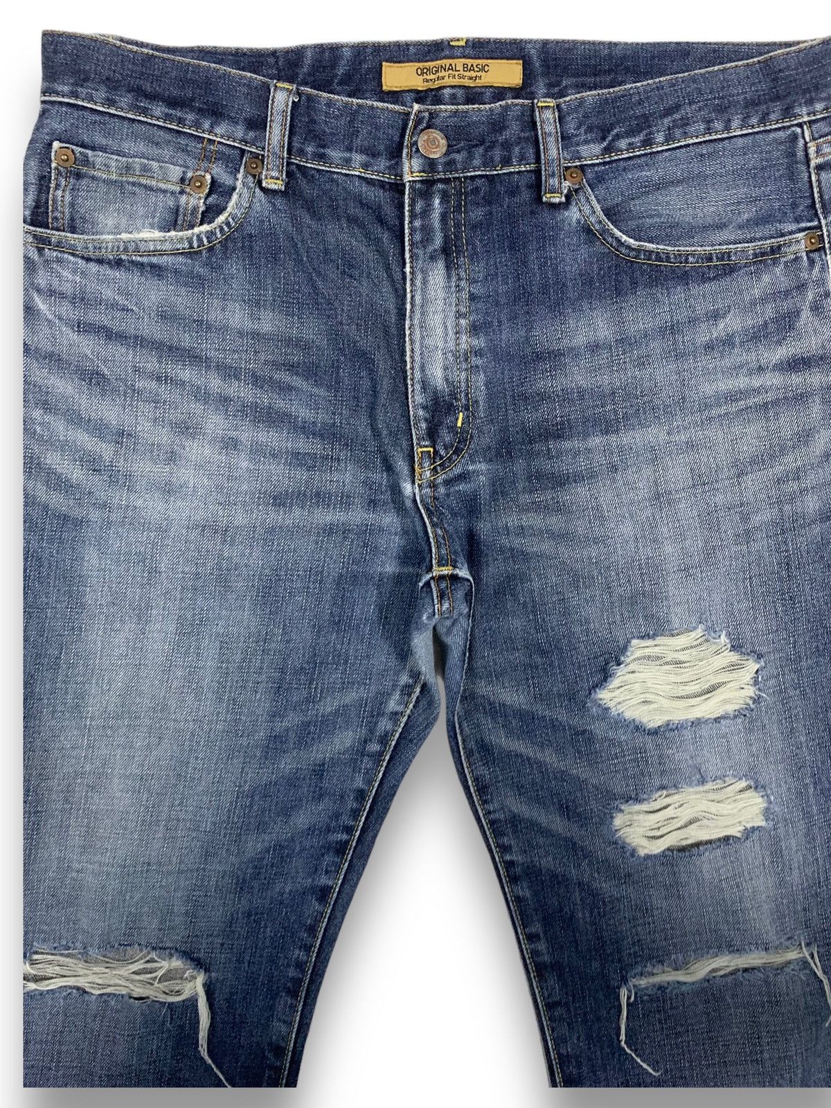Undercover × Uniqlo Vintage Uniqlo S002 Faded Loose Straight Distressed Jeans Size US 34 / EU 50 - 3 Thumbnail