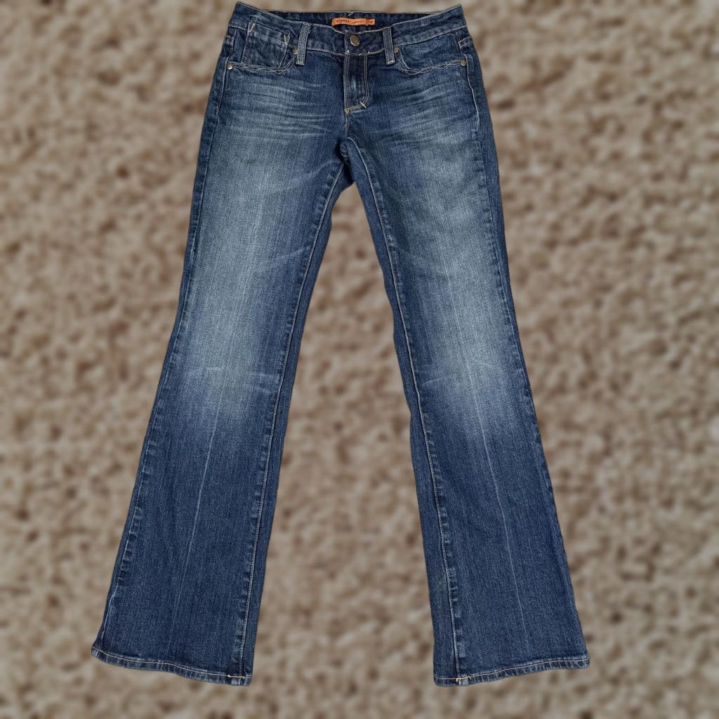 Vintage VIGOSS Jeans Bootcut Junior 7/8 Blue Medium Wash Low Rise Stretch Denim 29x32 Womens Size 28" / US 6 / IT 42 - 1 Thumbnail