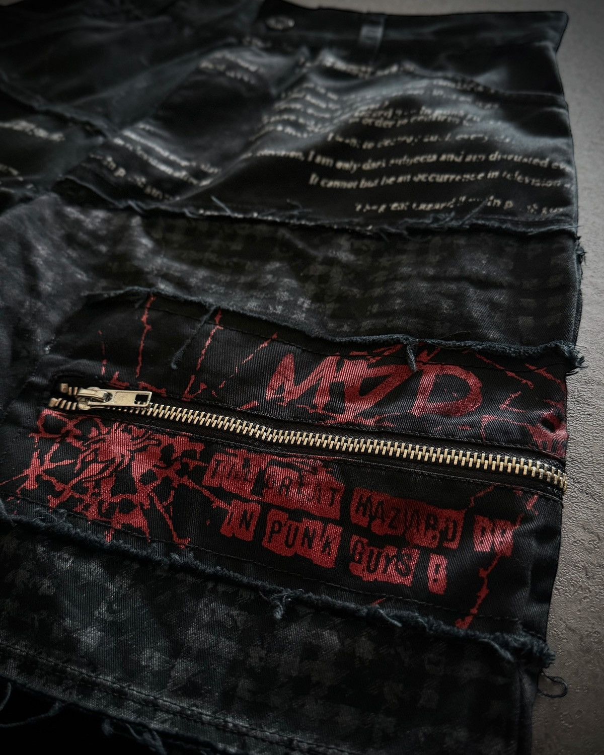 Japanese Brand MAD MVD “PATCHLINE” BLACK PUNK PANTS Size US 28 / EU 44 - 3 Thumbnail