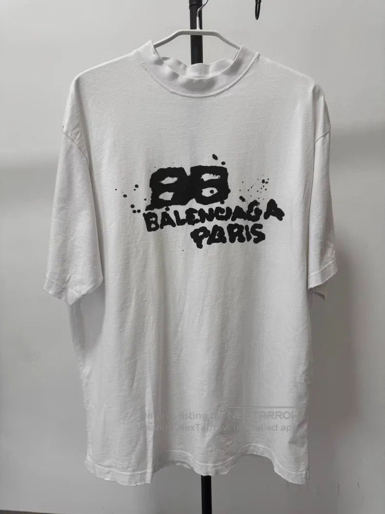 Balenciaga Balenciaga White Short Sleeve T-Shirt Size US M / EU 48-50 / 2 - 1 Thumbnail