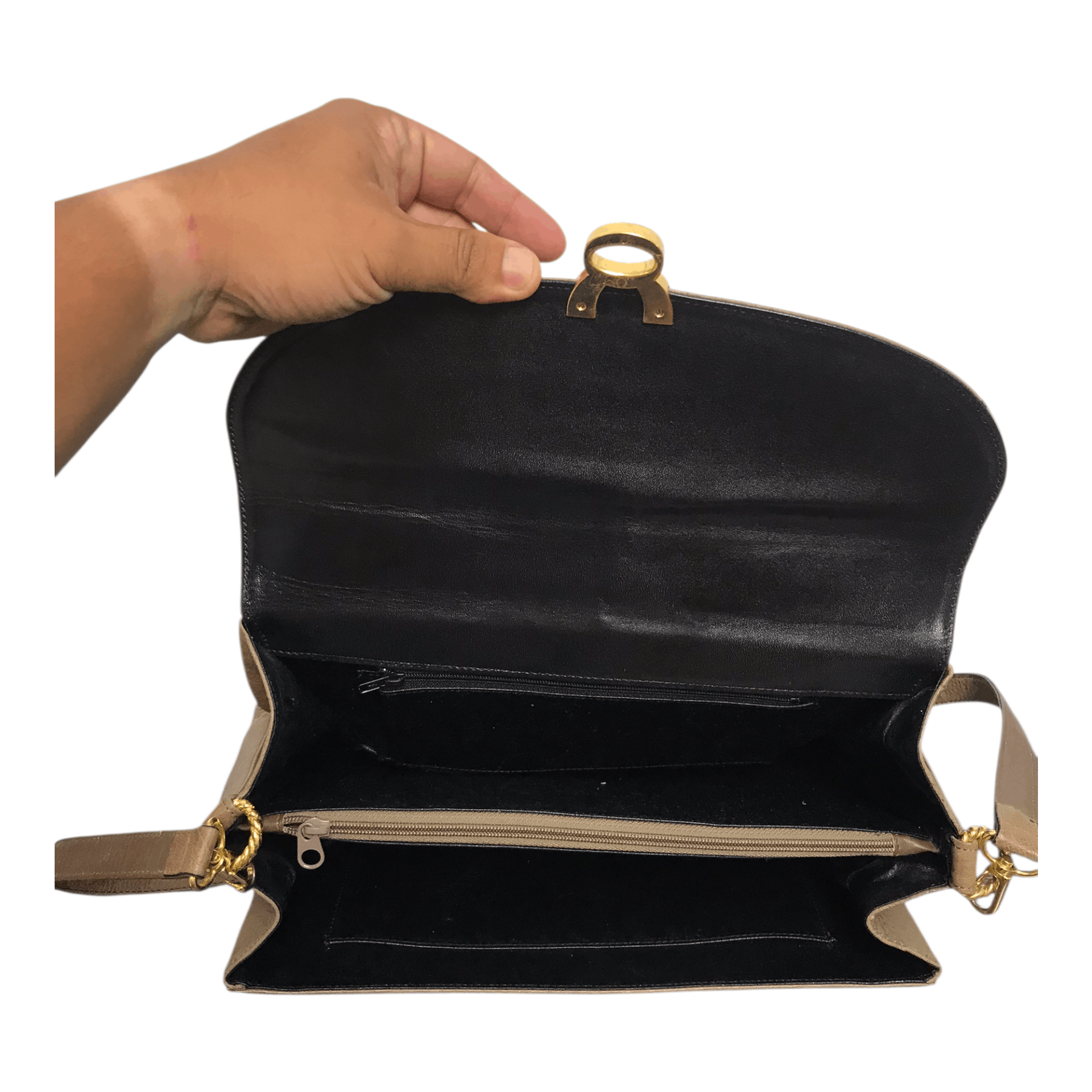 Japanese Brand × Leather Ostrich Brown Leather Two Way Bag Size ONE SIZE - 7 Thumbnail