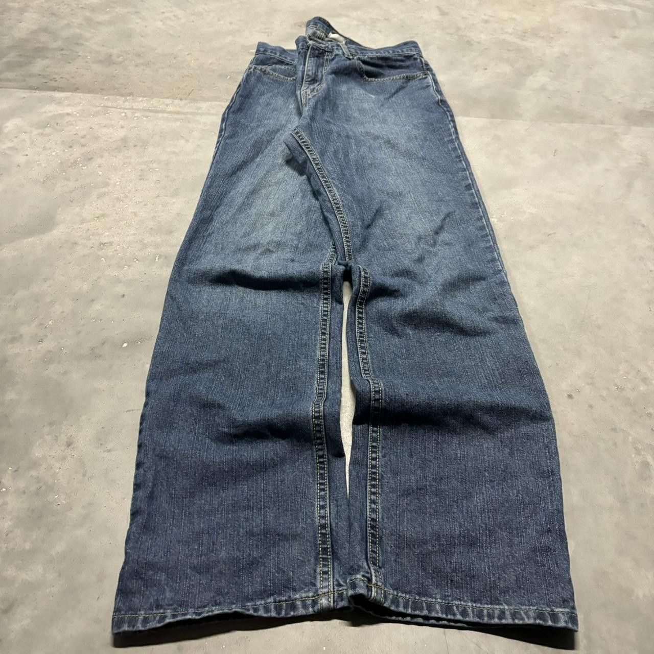 Japanese Brand × Vintage Crazy Vintage Y2K/2000s Grunge Dark Wash Essential Denim Jeans! Size US 32 / EU 48 - 3 Thumbnail