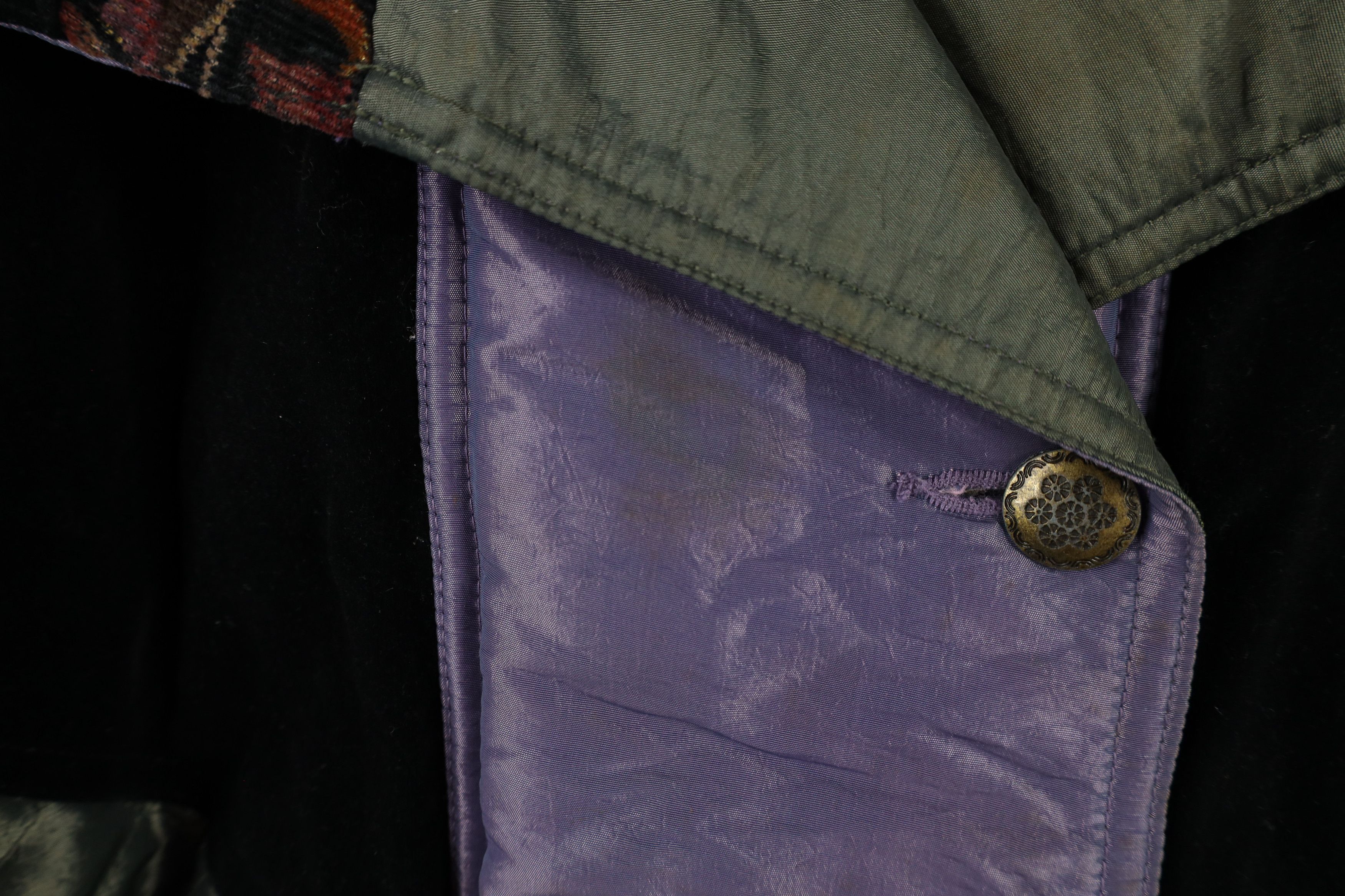 Vintage Vintage 90s Streetwear Corduroy Velour Flower Puffer Jacket Size M / US 6-8 / IT 42-44 - 4 Thumbnail