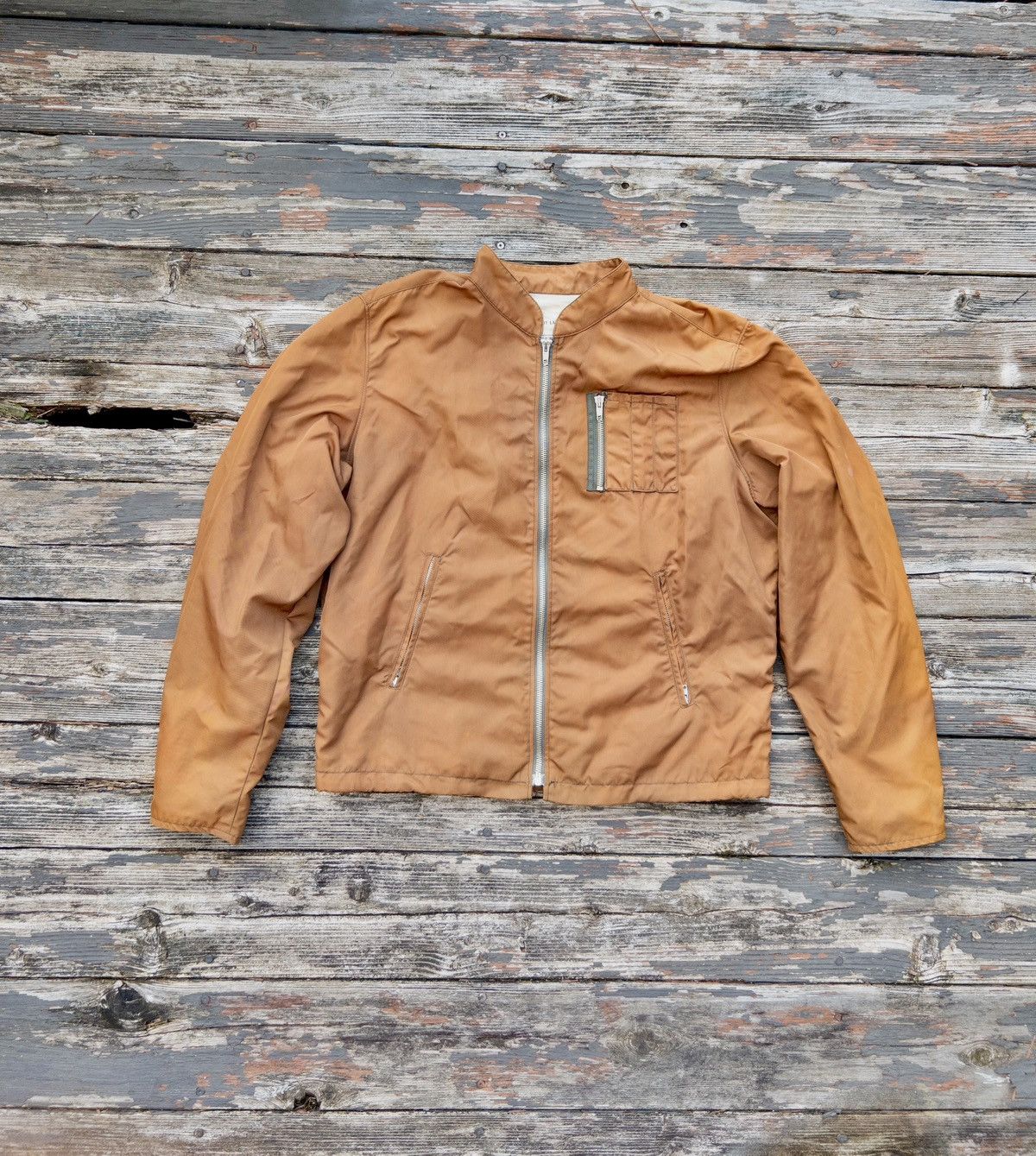 Helmut Lang Helmut Lang SS96 MA-1 Burnt Nylon Moto Jacket Size US L / EU 52-54 / 3 - 1 Thumbnail