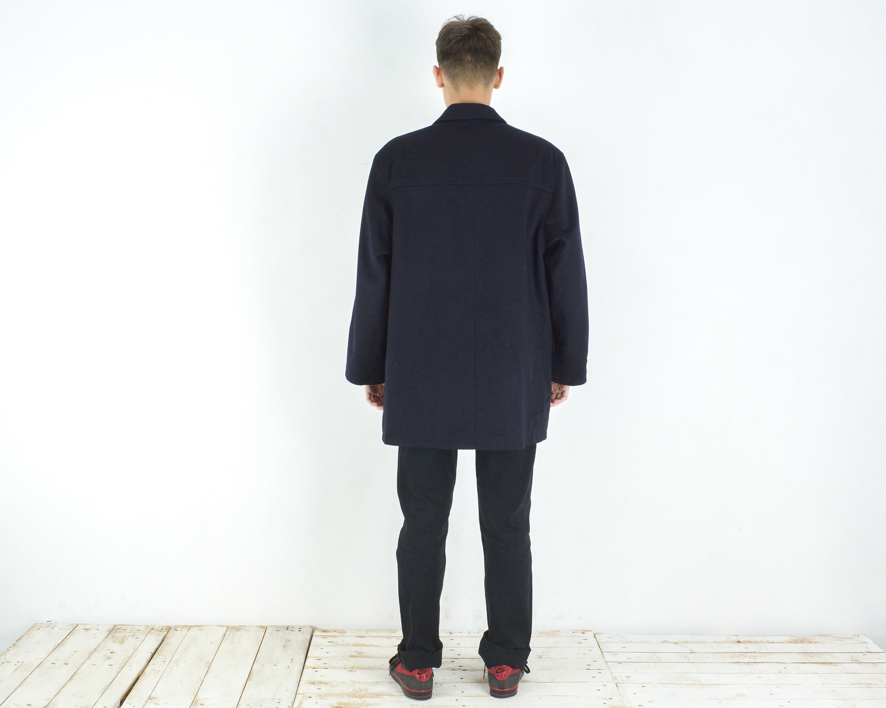 Vintage Walbush Rehbochloden Mens L Wool Jacket Over Coat EU 52 Navy Size US L / EU 52-54 / 3 - 5 Thumbnail