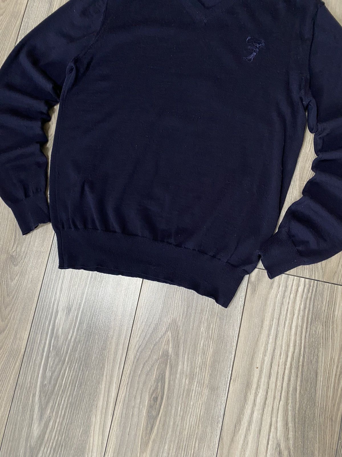 Designer × Versace Vintage Luxury Wool Sweater V-Neck Men’s Size M Size US M / EU 48-50 / 2 - 7 Thumbnail