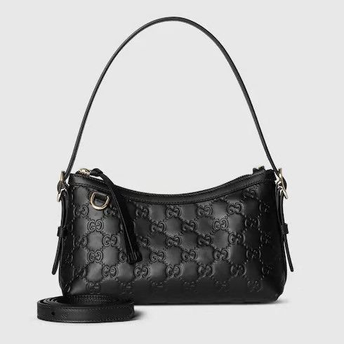 O1loc1c0826 847450 Size: Os / Gg Emblem Small Shoulder Bag in Black, Women's