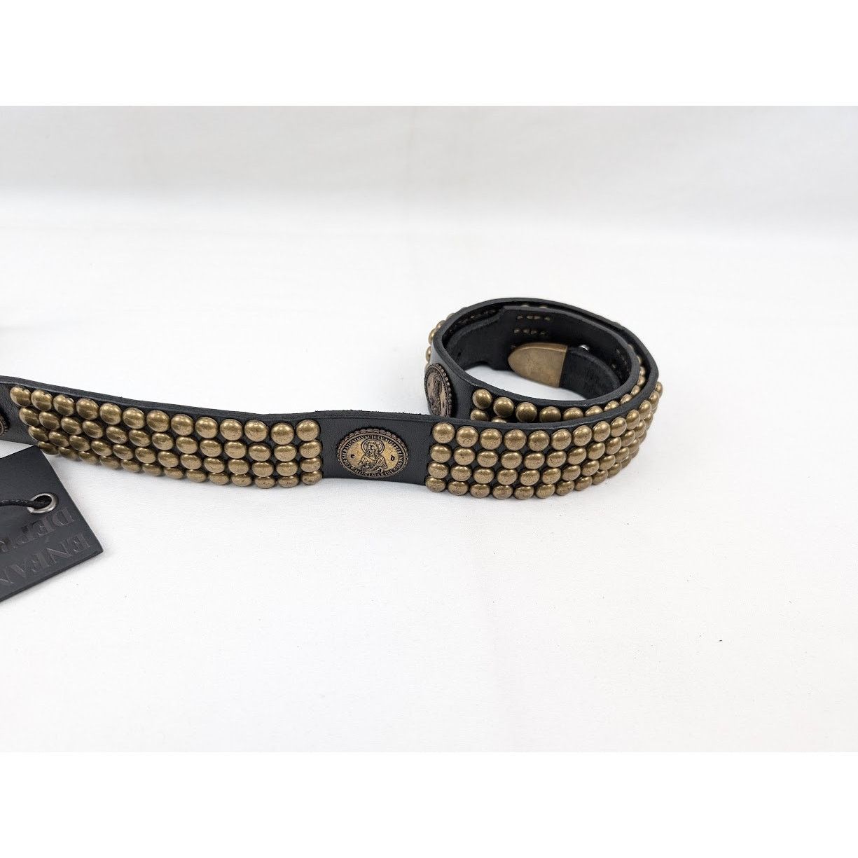 Enfants Riches Deprimes o1rshd1 Size: 90 / Antique Brass Jesus Coin Belt Black/Brass Size 36 - 7 Thumbnail
