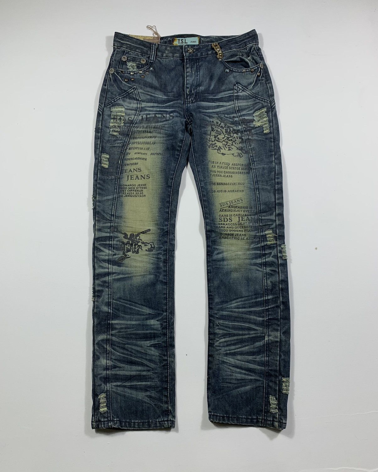 Isamu Katayama Backlash Sick Gothic Punk Denim Tsl Jeans Size US 32 / EU 48 - 1 Thumbnail