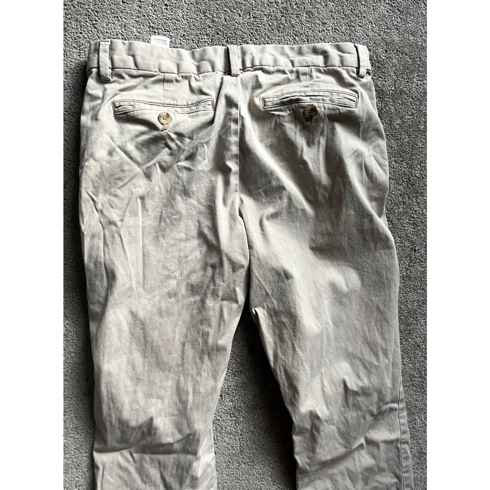 Vineyard Vines Vineyard Vines Breaker Pants Men Chino 30x30 Beige Khaki Stretch Cotton Spandex Regular Straight Pockets Tie Button Wear Size US 30 / EU 46 - 4 Thumbnail